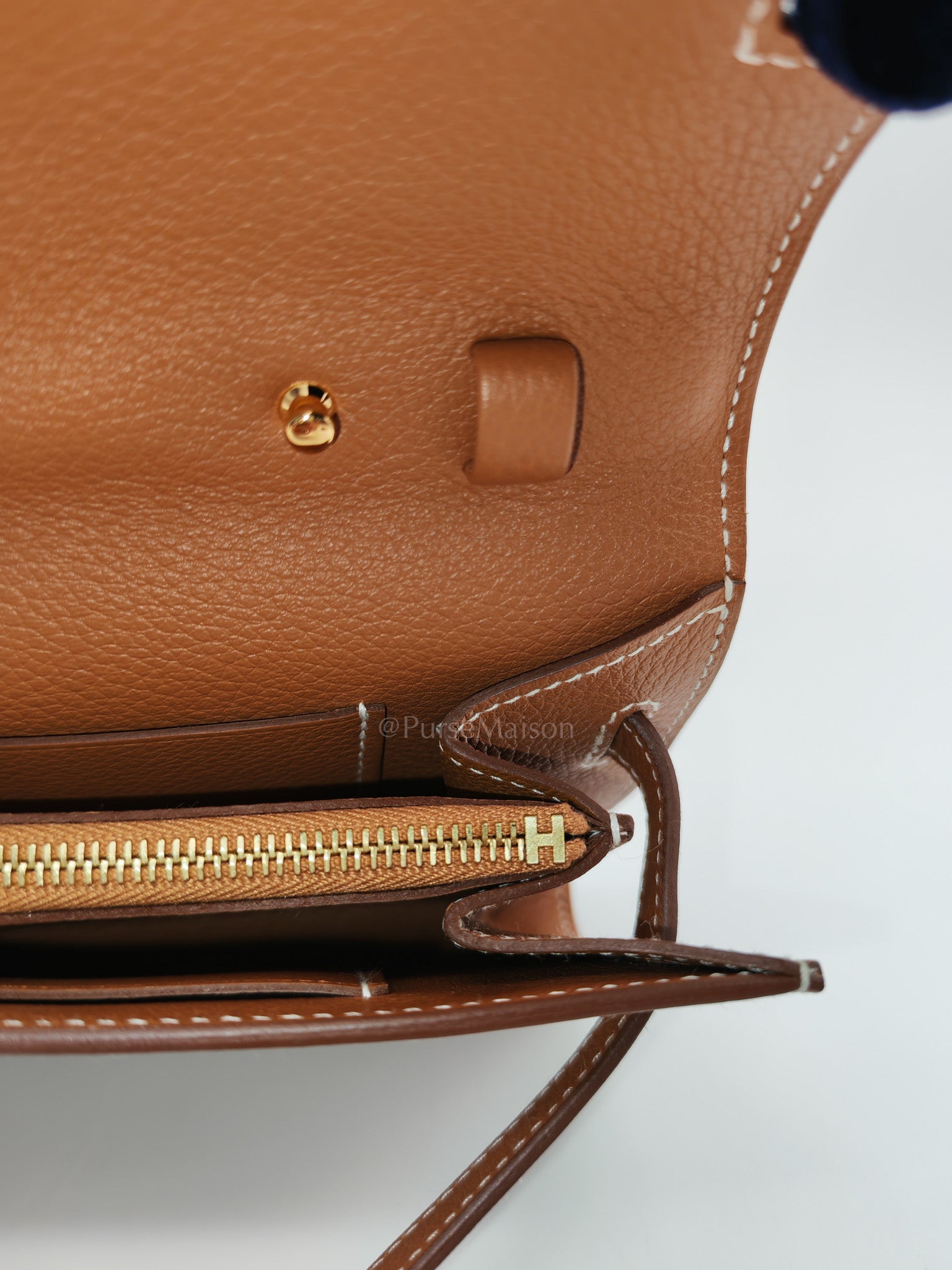 Kelly To Go Dual Strap in Gold Evercolor Leather & Gold Hardware Stamp B(2023)