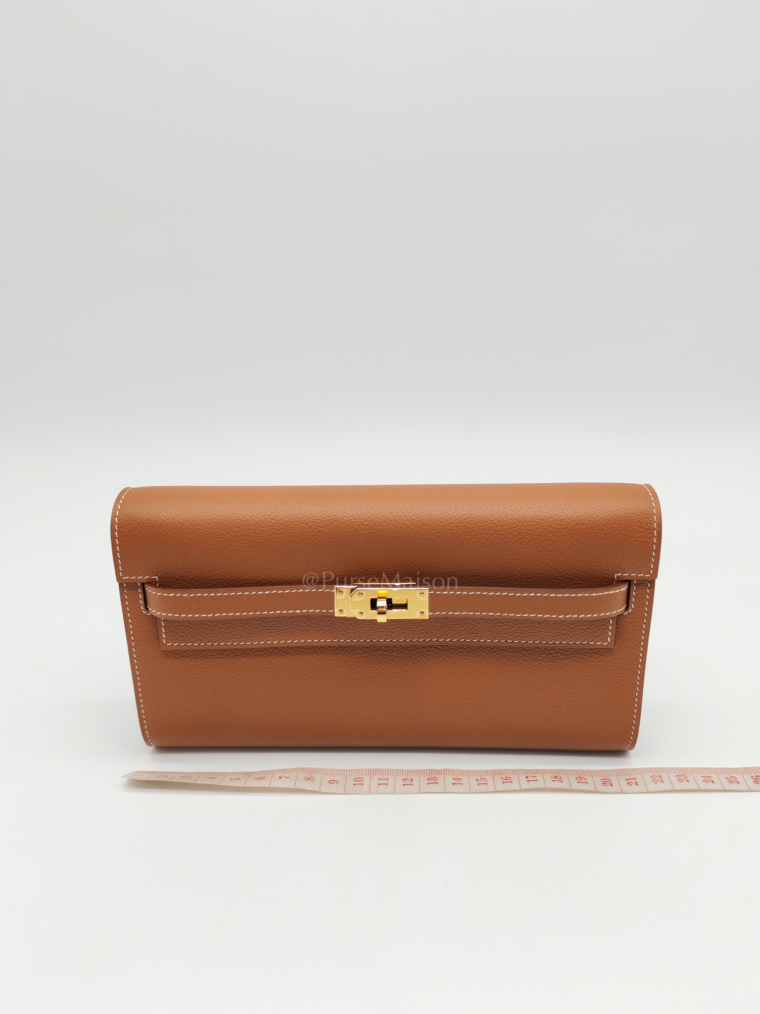 Kelly To Go Dual Strap in Gold Evercolor Leather & Gold Hardware Stamp B(2023)