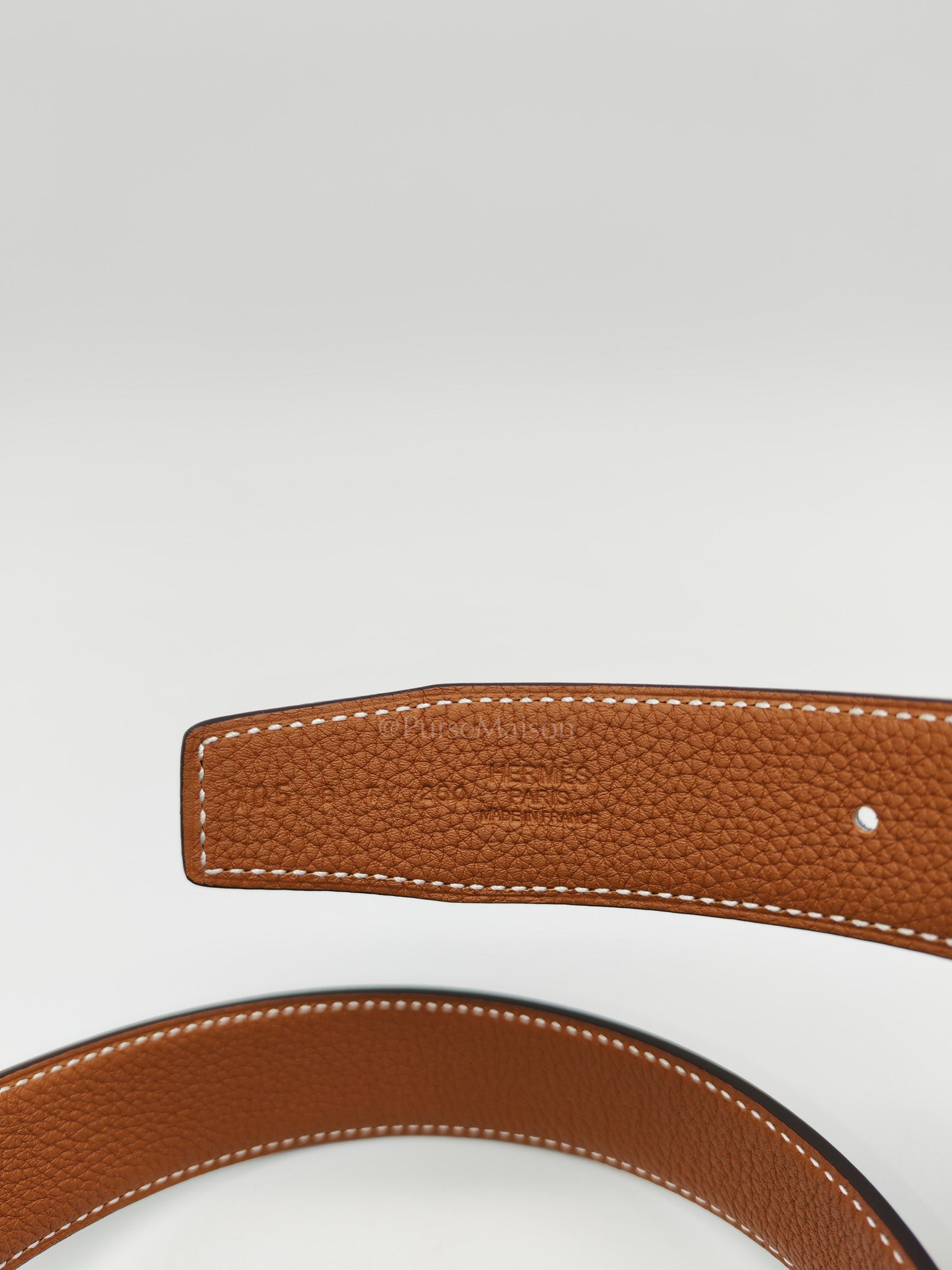 Constance Reversible Belt in Black & Palladium H Buckle Size 105