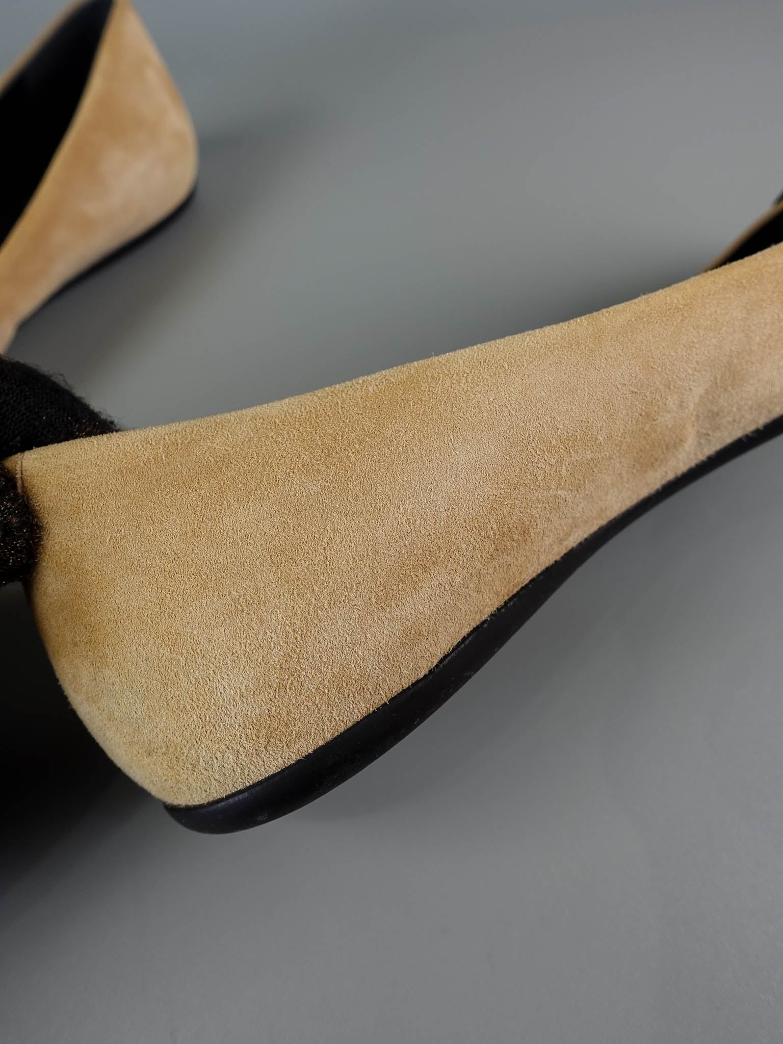 Gommette Suede Beige Ballet Flats Size 39 EU | Purse Maison Luxury Bags Shop