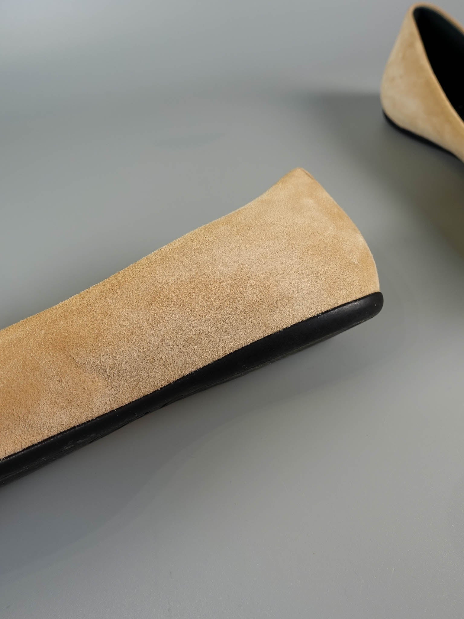 Gommette Suede Beige Ballet Flats Size 39 EU | Purse Maison Luxury Bags Shop