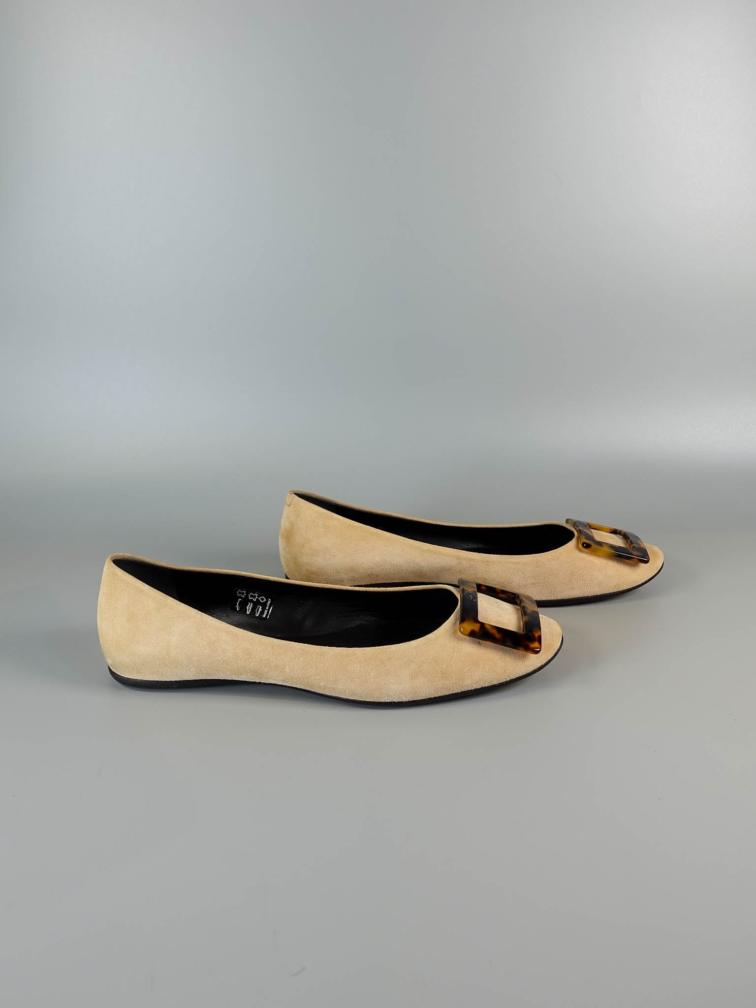 Gommette Suede Beige Ballet Flats Size 39 EU | Purse Maison Luxury Bags Shop