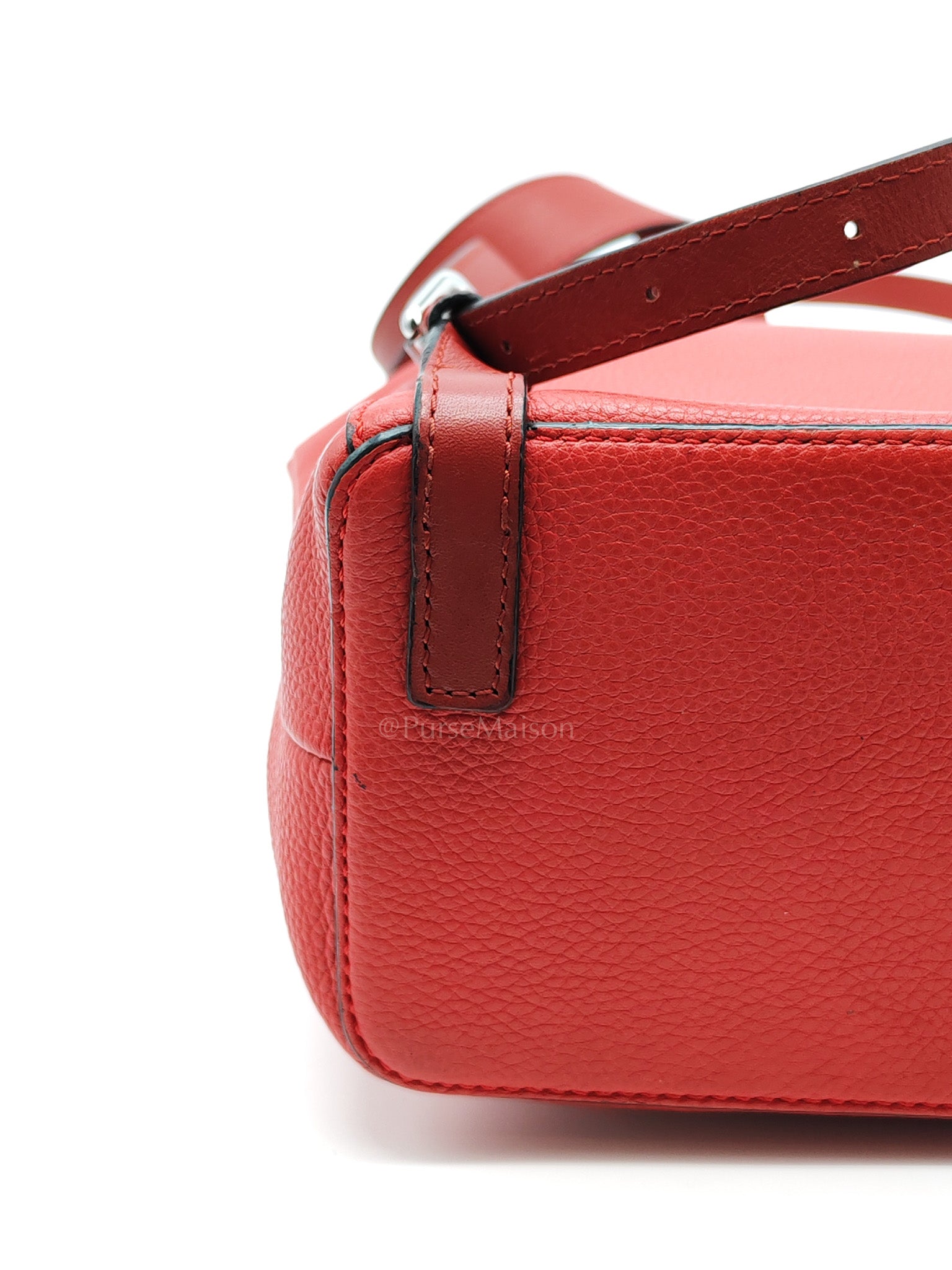 Goya in Red Grained Calfskin Leather Backpack | Purse Maison Luxury Bags Shop