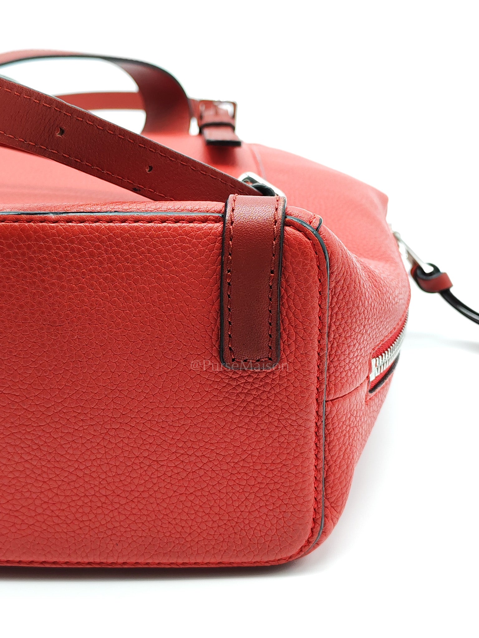 Goya in Red Grained Calfskin Leather Backpack | Purse Maison Luxury Bags Shop