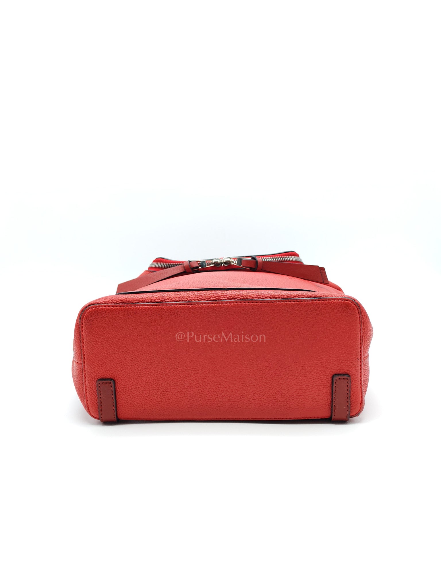 Goya in Red Grained Calfskin Leather Backpack | Purse Maison Luxury Bags Shop