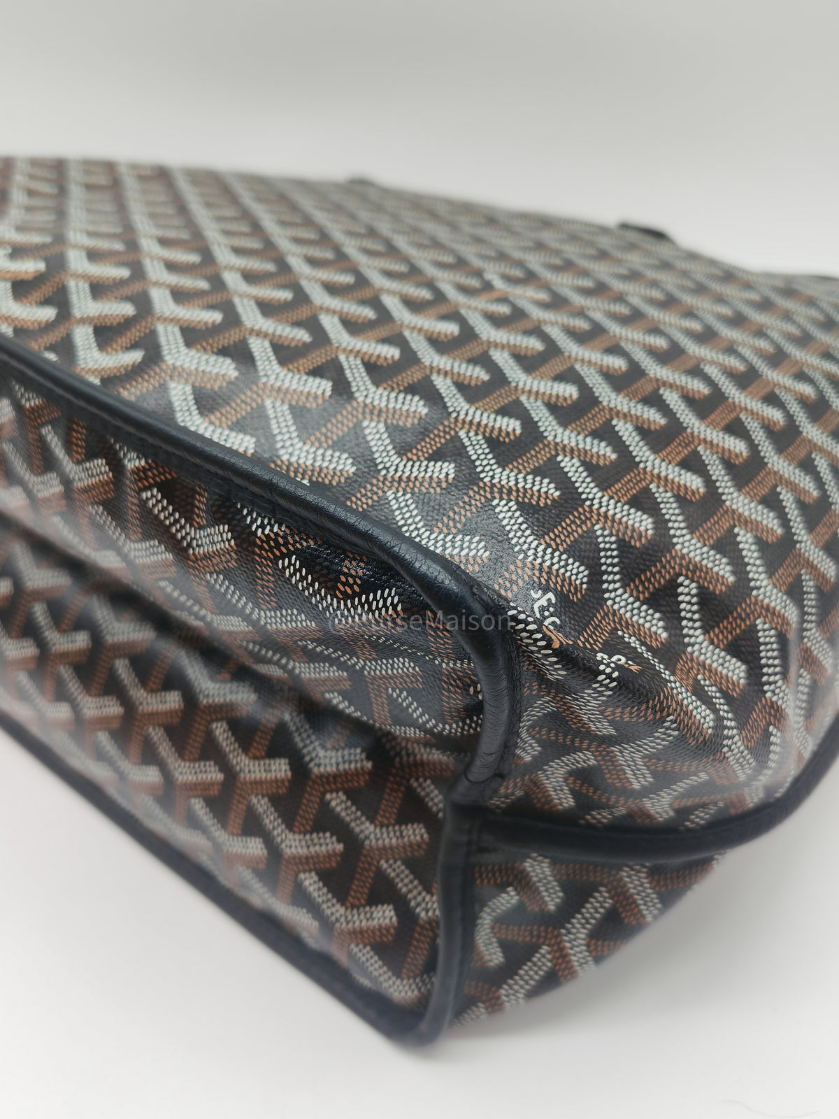 Goyard Anjou Tote Bag PM in Noir/Black Goyardine Canvas | Purse Maison Luxury Bags Shop