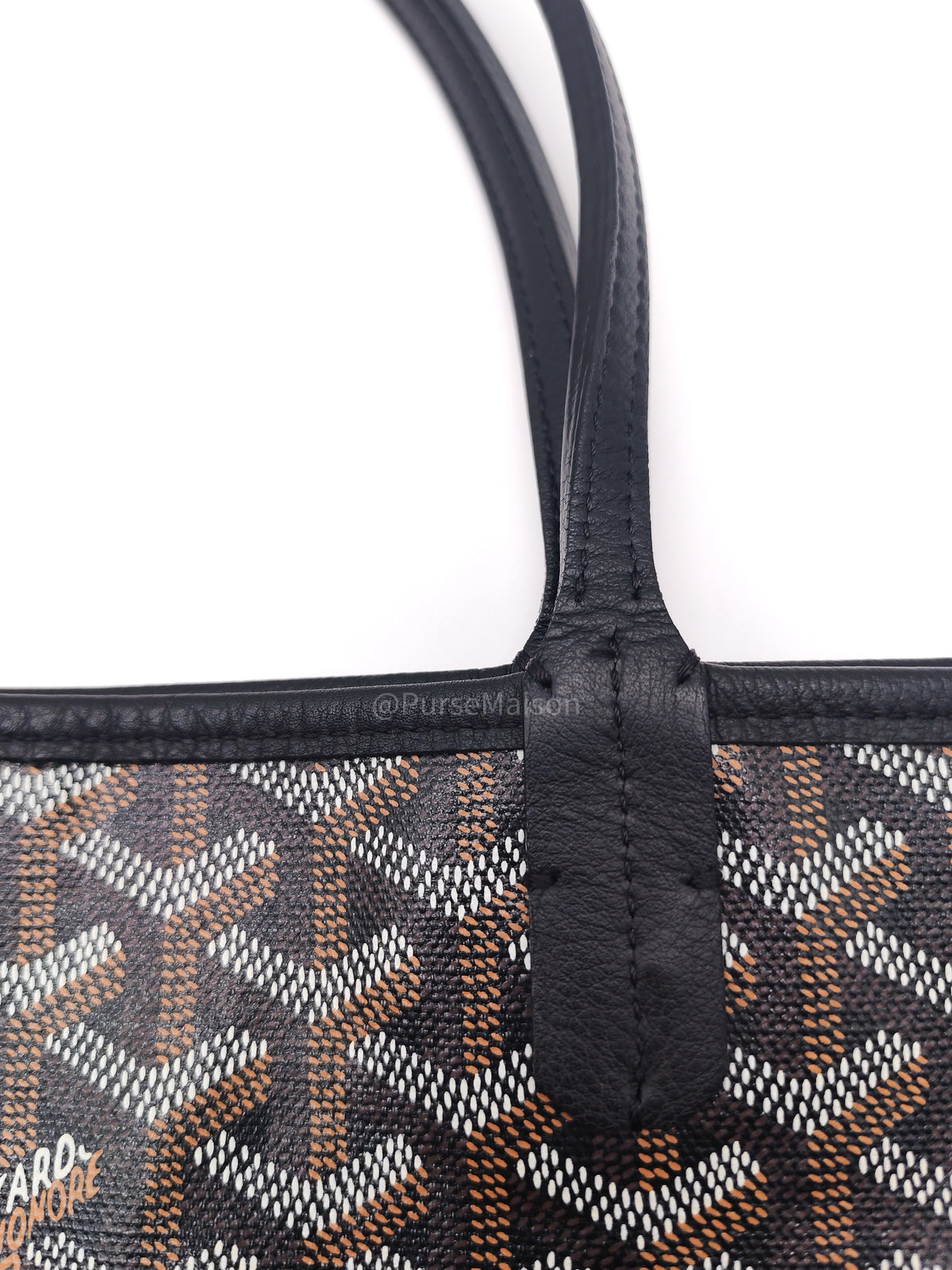Goyard Anjou Tote Bag PM in Noir/Black Goyardine Canvas | Purse Maison Luxury Bags Shop