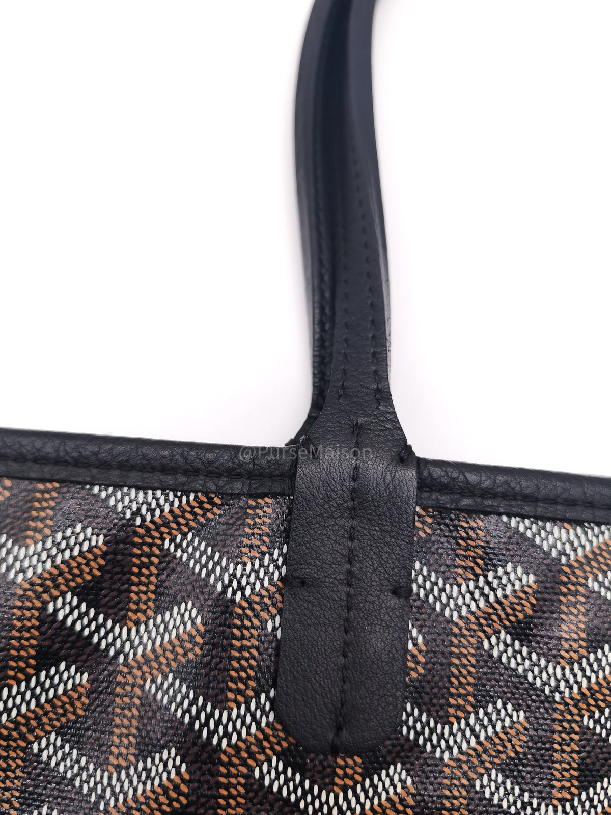 Goyard Anjou Tote Bag PM in Noir/Black Goyardine Canvas | Purse Maison Luxury Bags Shop