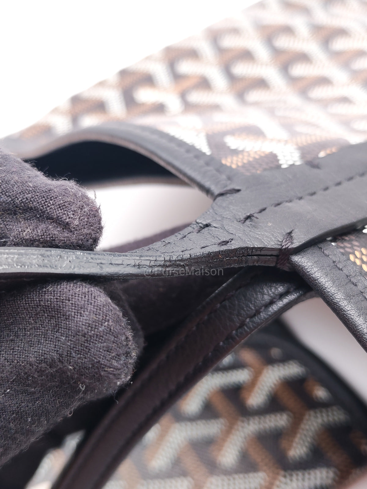 Goyard Anjou Tote Bag PM in Noir/Black Goyardine Canvas | Purse Maison Luxury Bags Shop