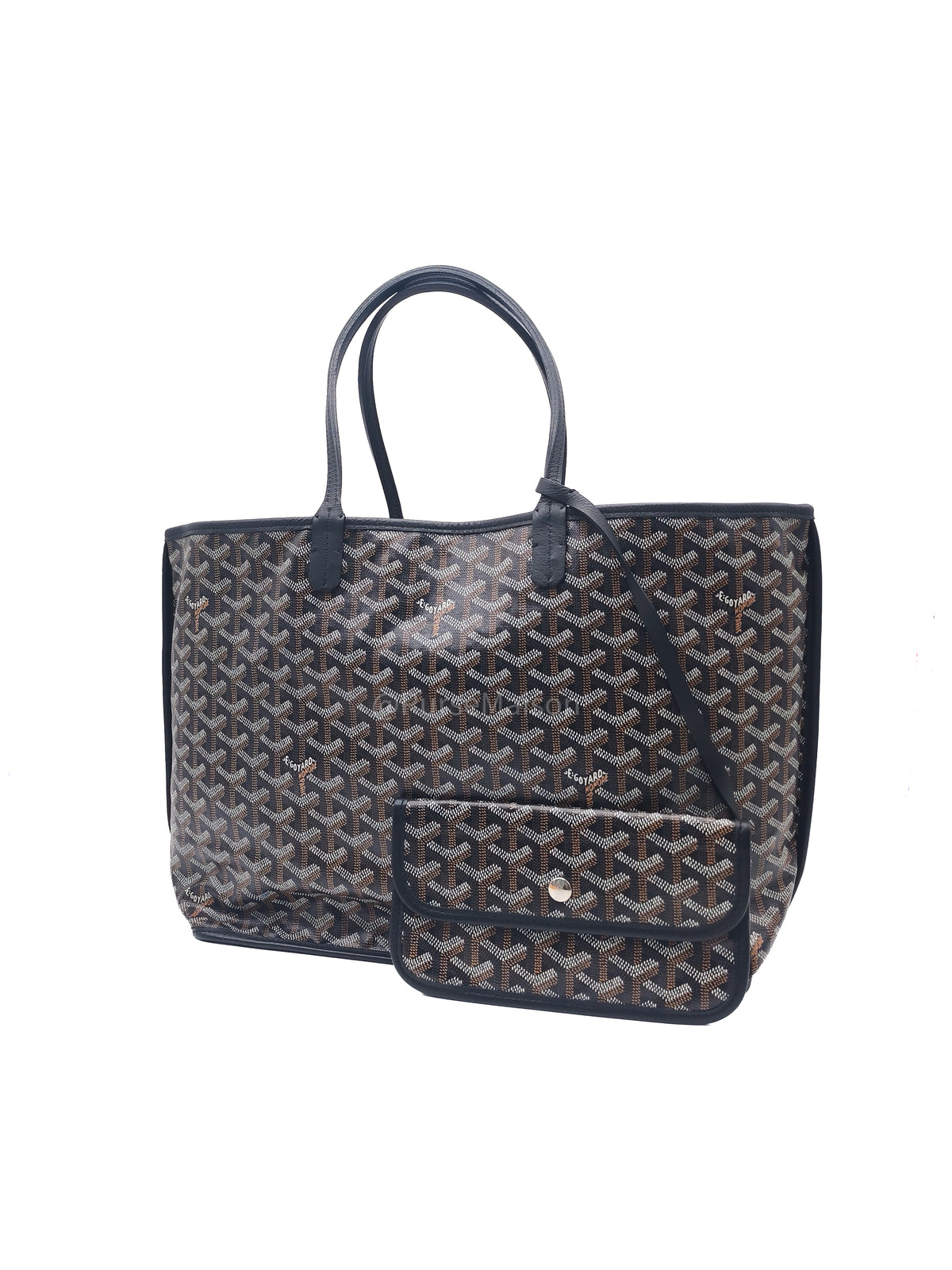 Goyard Anjou Tote Bag PM in Noir/Black Goyardine Canvas | Purse Maison Luxury Bags Shop