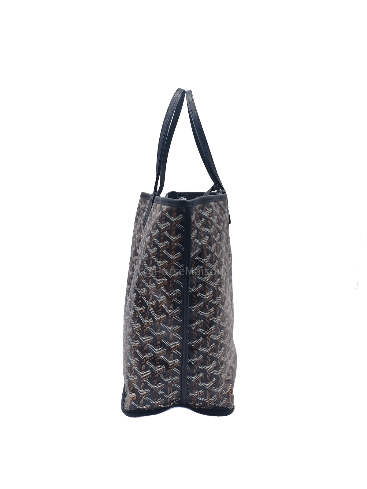 Goyard Anjou Tote Bag PM in Noir/Black Goyardine Canvas | Purse Maison Luxury Bags Shop