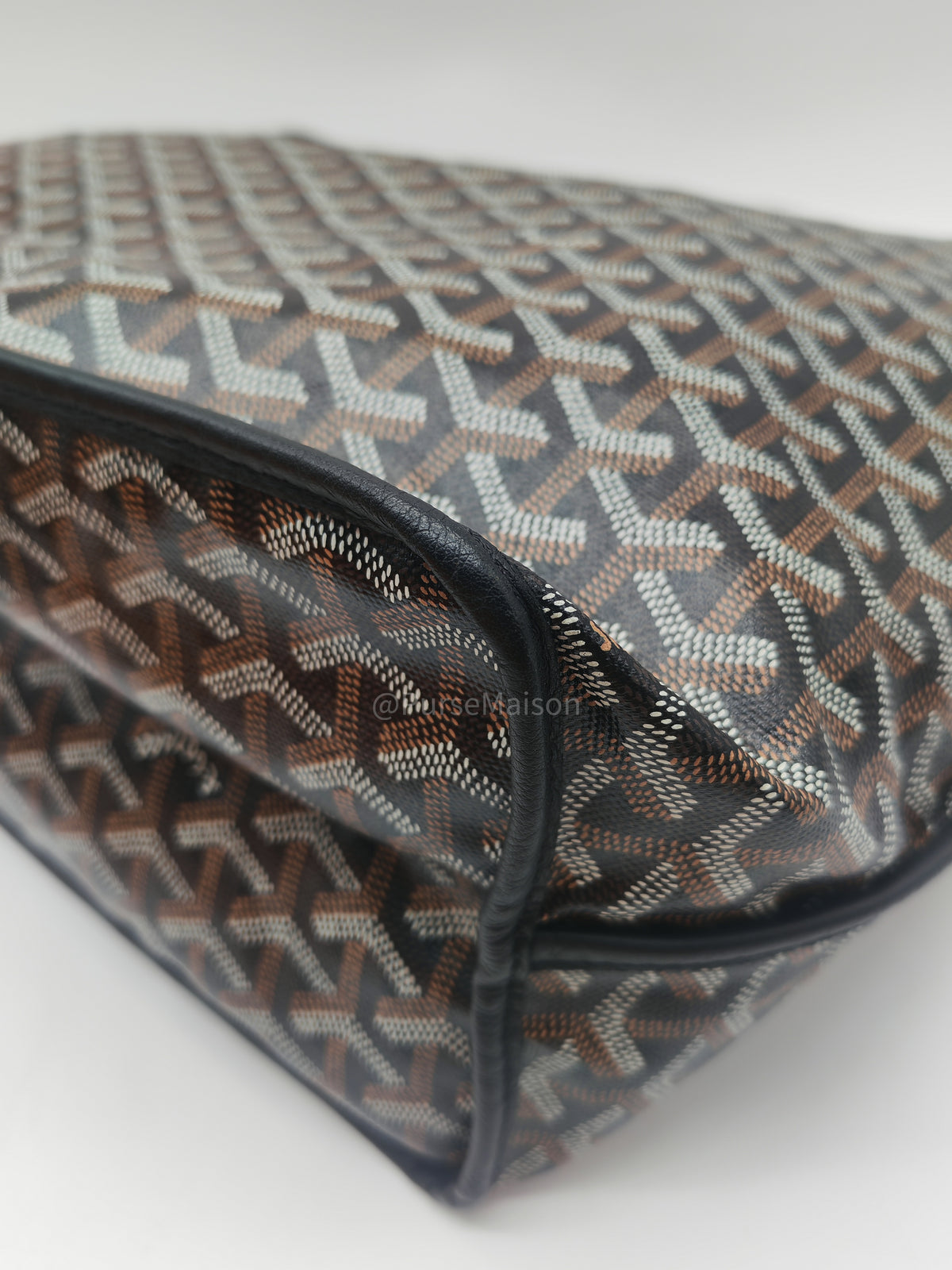 Goyard Anjou Tote Bag PM in Noir/Black Goyardine Canvas | Purse Maison Luxury Bags Shop
