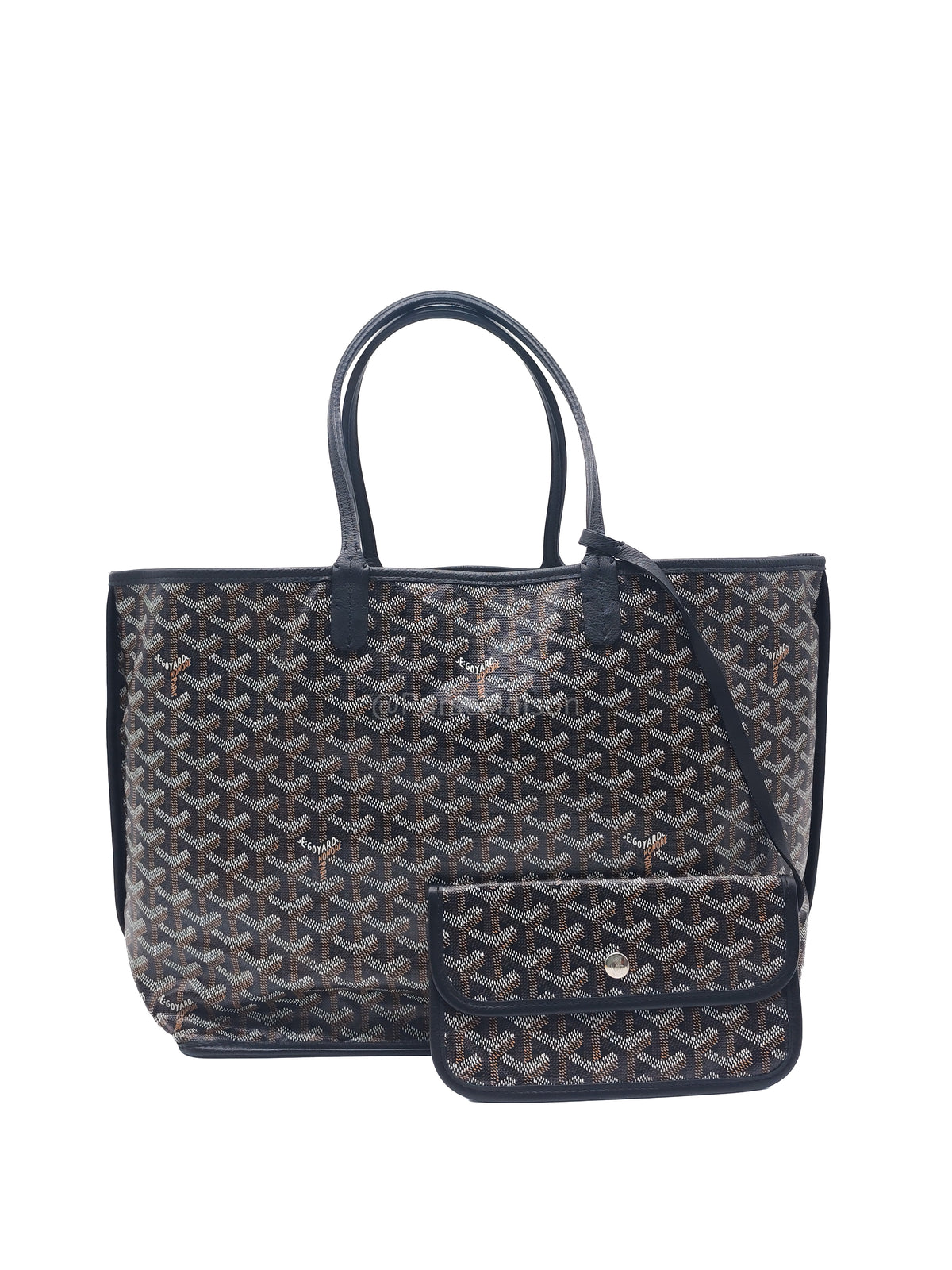 Goyard Anjou Tote Bag PM in Noir/Black Goyardine Canvas | Purse Maison Luxury Bags Shop