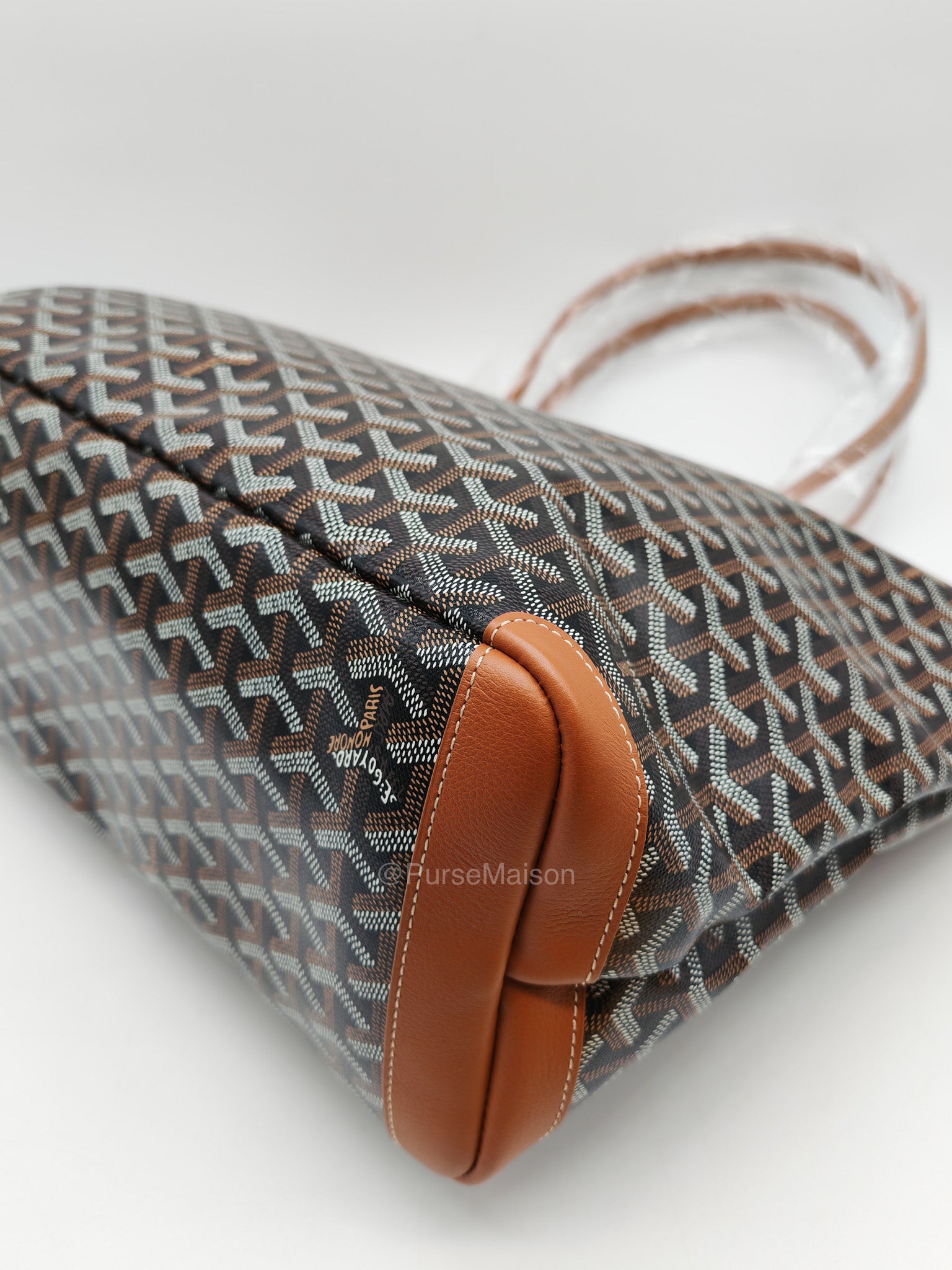 Goyard Artois Tote Bag MM in Black & Tan Goyardine Canvas | Purse Maison Luxury Bags Shop
