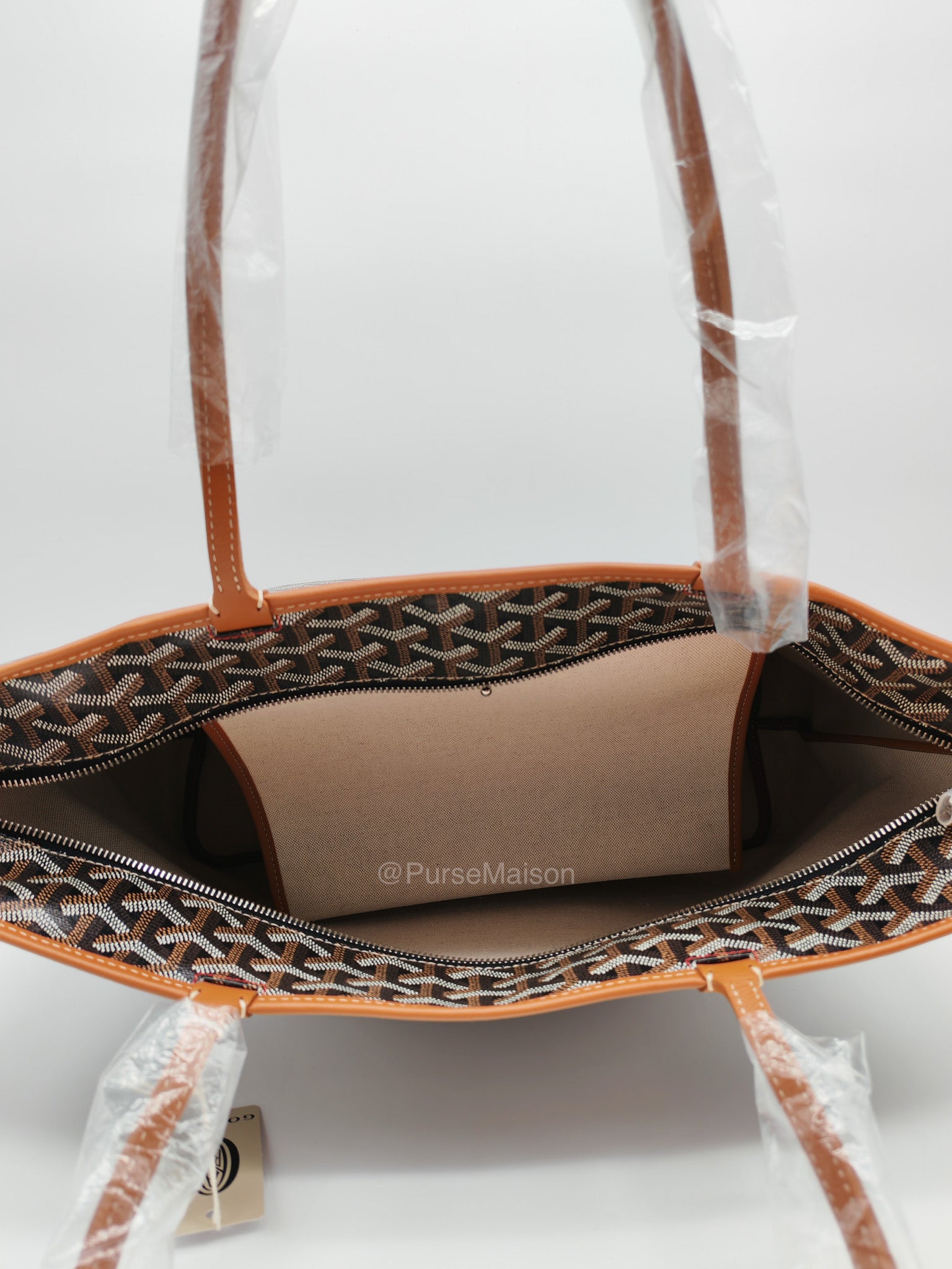 Goyard Artois Tote Bag MM in Black & Tan Goyardine Canvas | Purse Maison Luxury Bags Shop