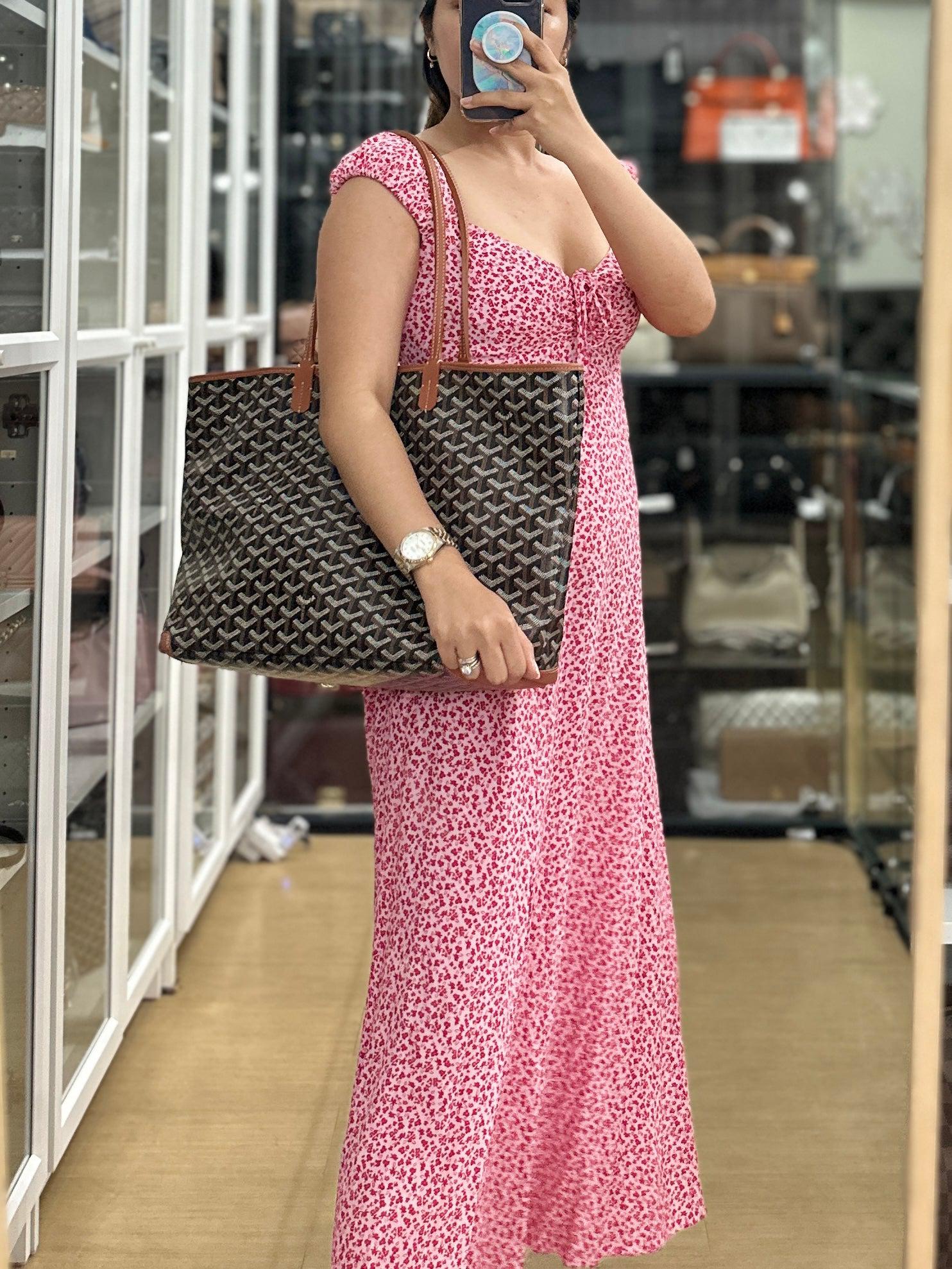 Goyard Artois Tote Bag MM in Black & Tan Goyardine Canvas | Purse Maison Luxury Bags Shop