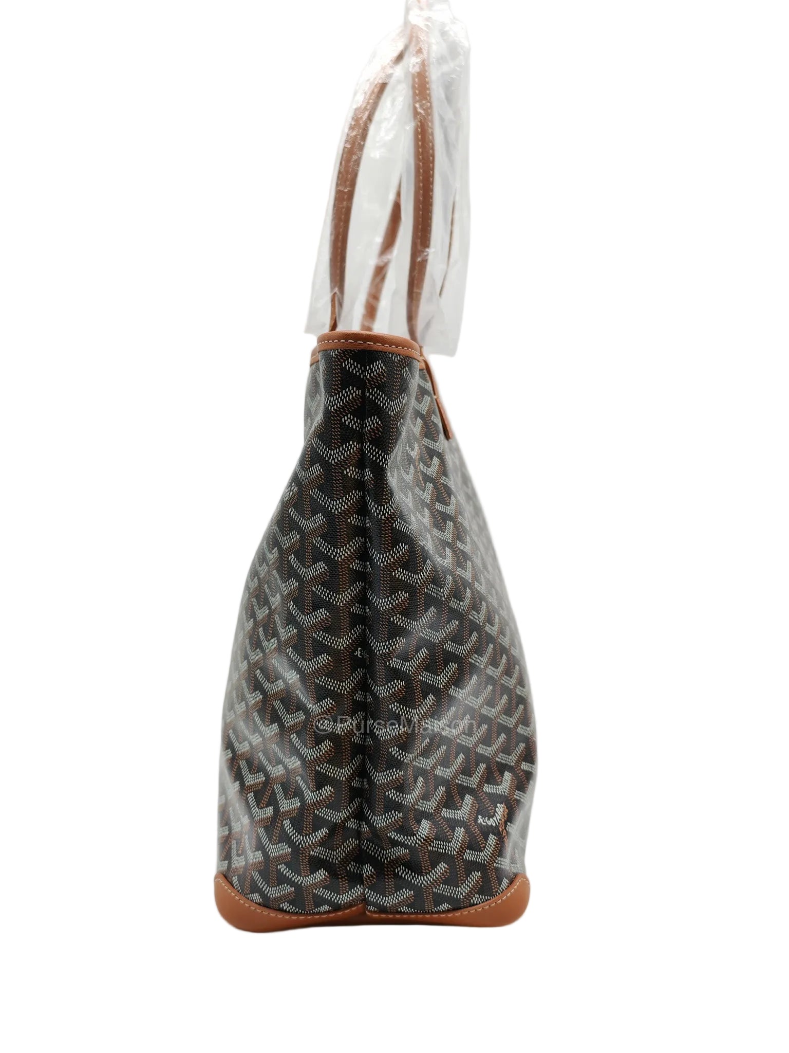 Goyard Artois Tote Bag MM in Black & Tan Goyardine Canvas | Purse Maison Luxury Bags Shop