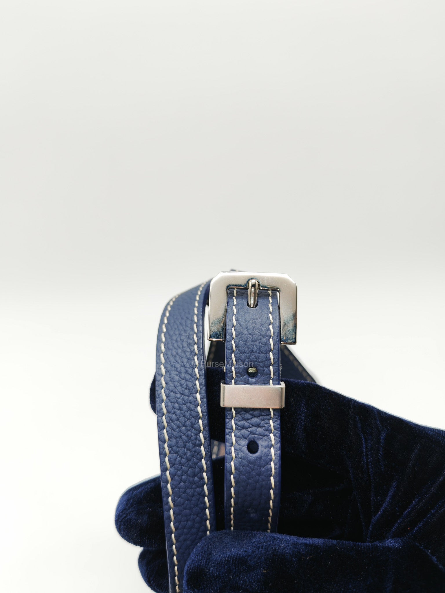 Goyard Belvedere PM in Navy Blue Goyardine Canvas | Purse Maison Luxury Bags Shop