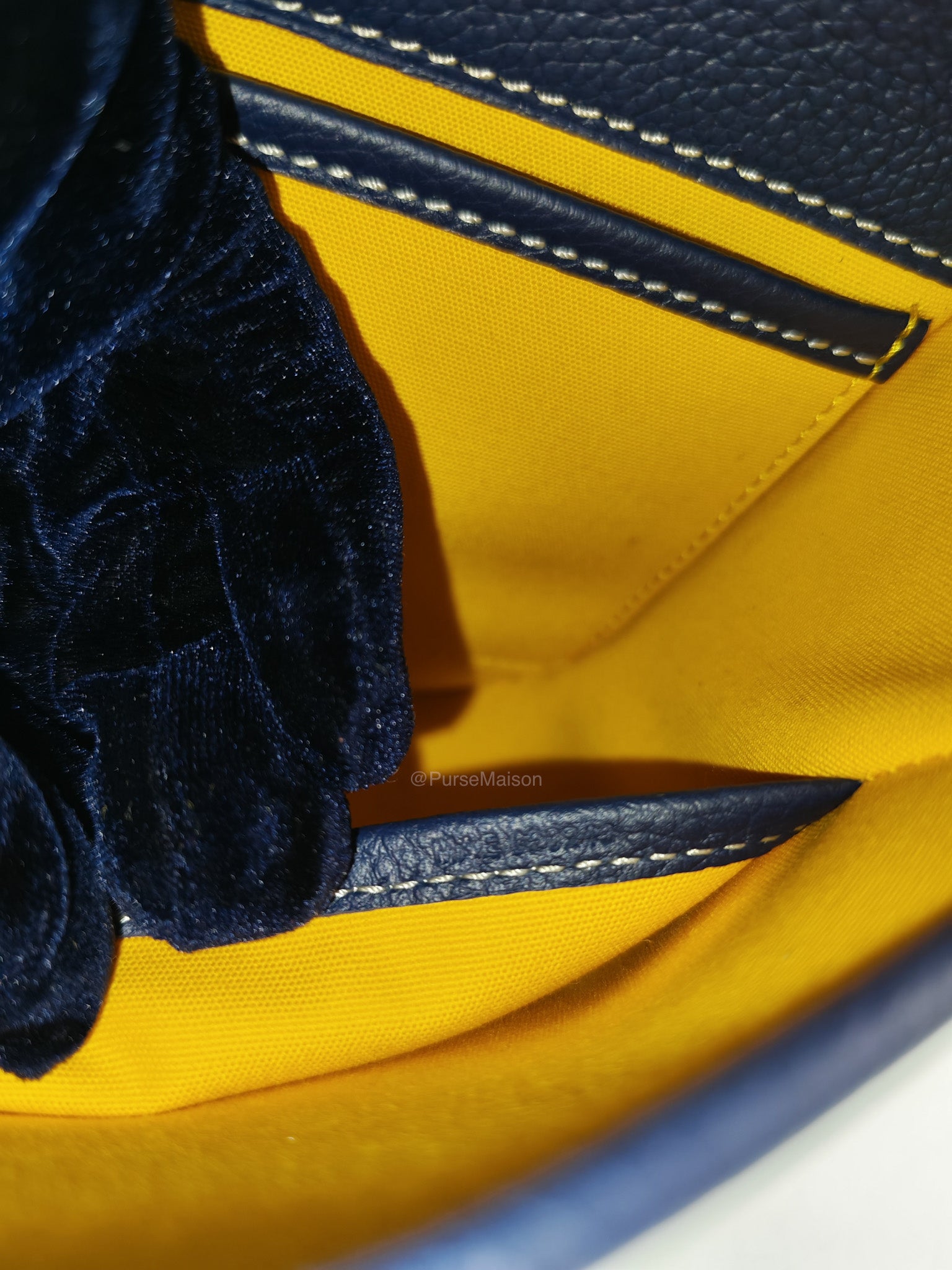 Goyard Belvedere PM in Navy Blue Goyardine Canvas | Purse Maison Luxury Bags Shop