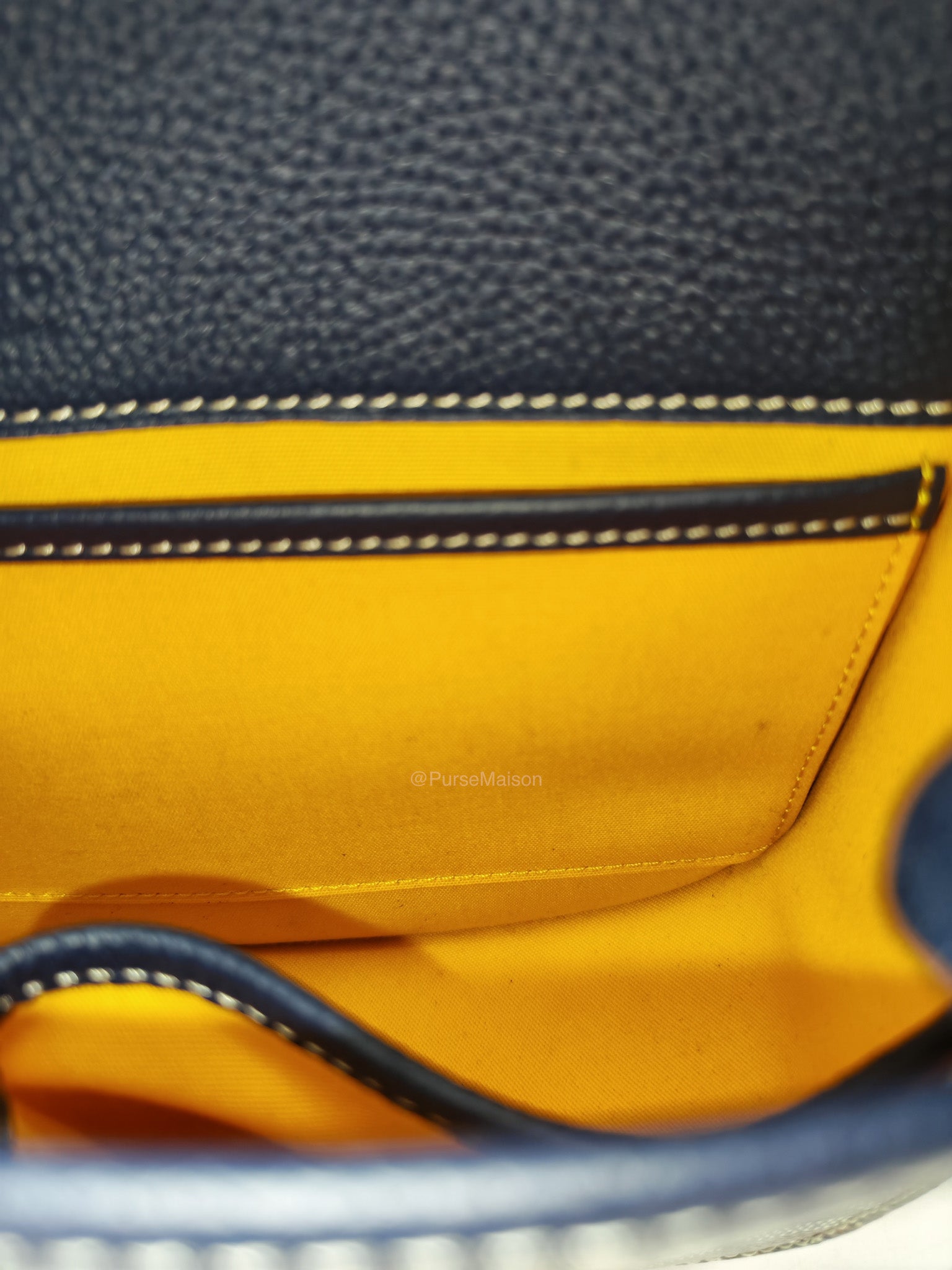 Goyard Belvedere PM in Navy Blue Goyardine Canvas | Purse Maison Luxury Bags Shop
