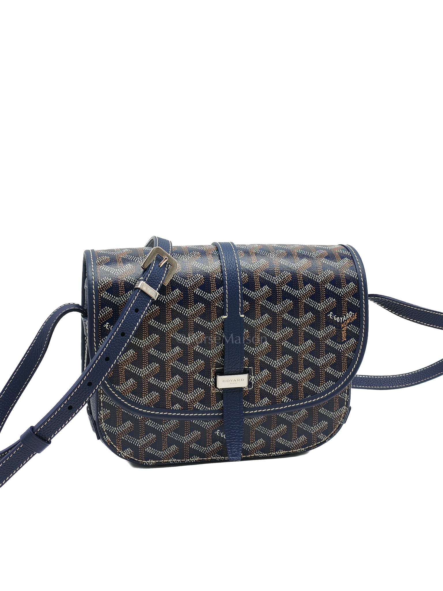 Goyard Belvedere PM in Navy Blue/Bleu Marine Goyardine Canvas