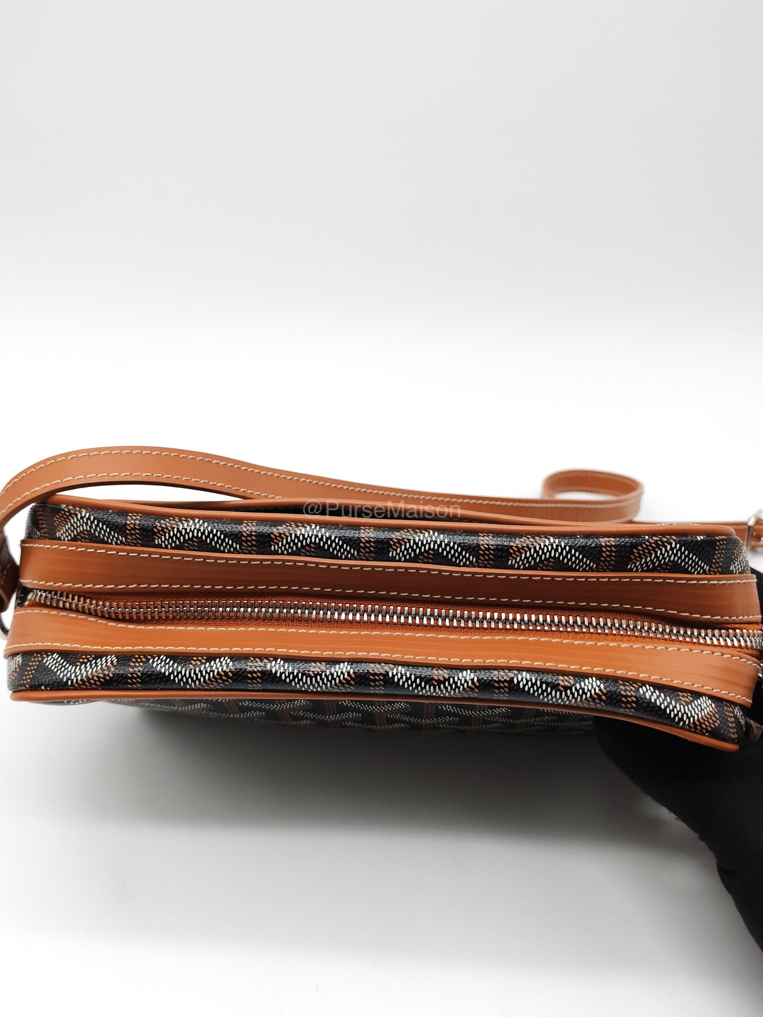 Goyard Cap Vert PM in Black/Tan Goyardine Canvas | Purse Maison Luxury Bags Shop