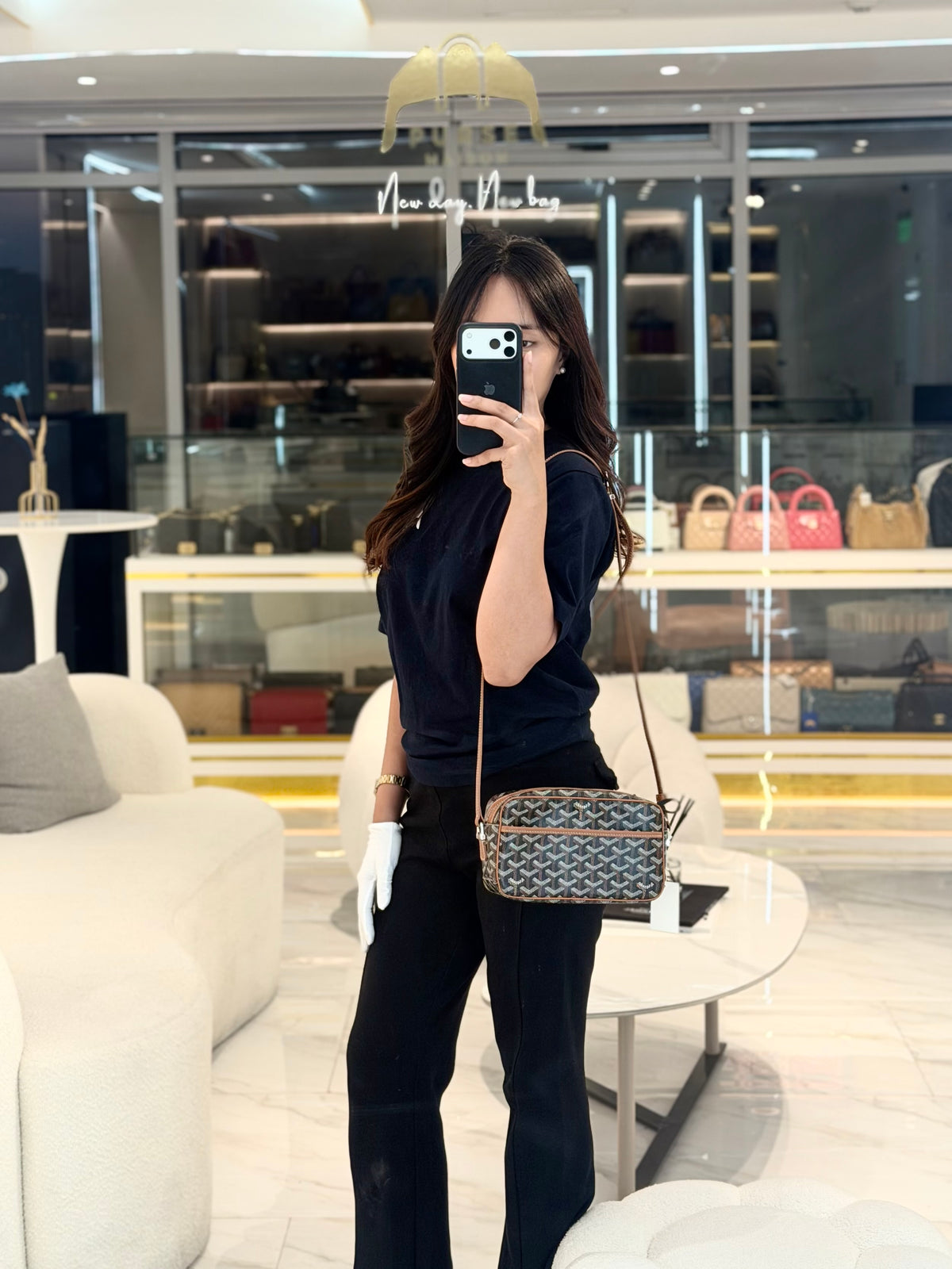 Cap Vert Tan in Goyardine Canvas Crossbody Bag | Purse Maison Luxury Bags Shop