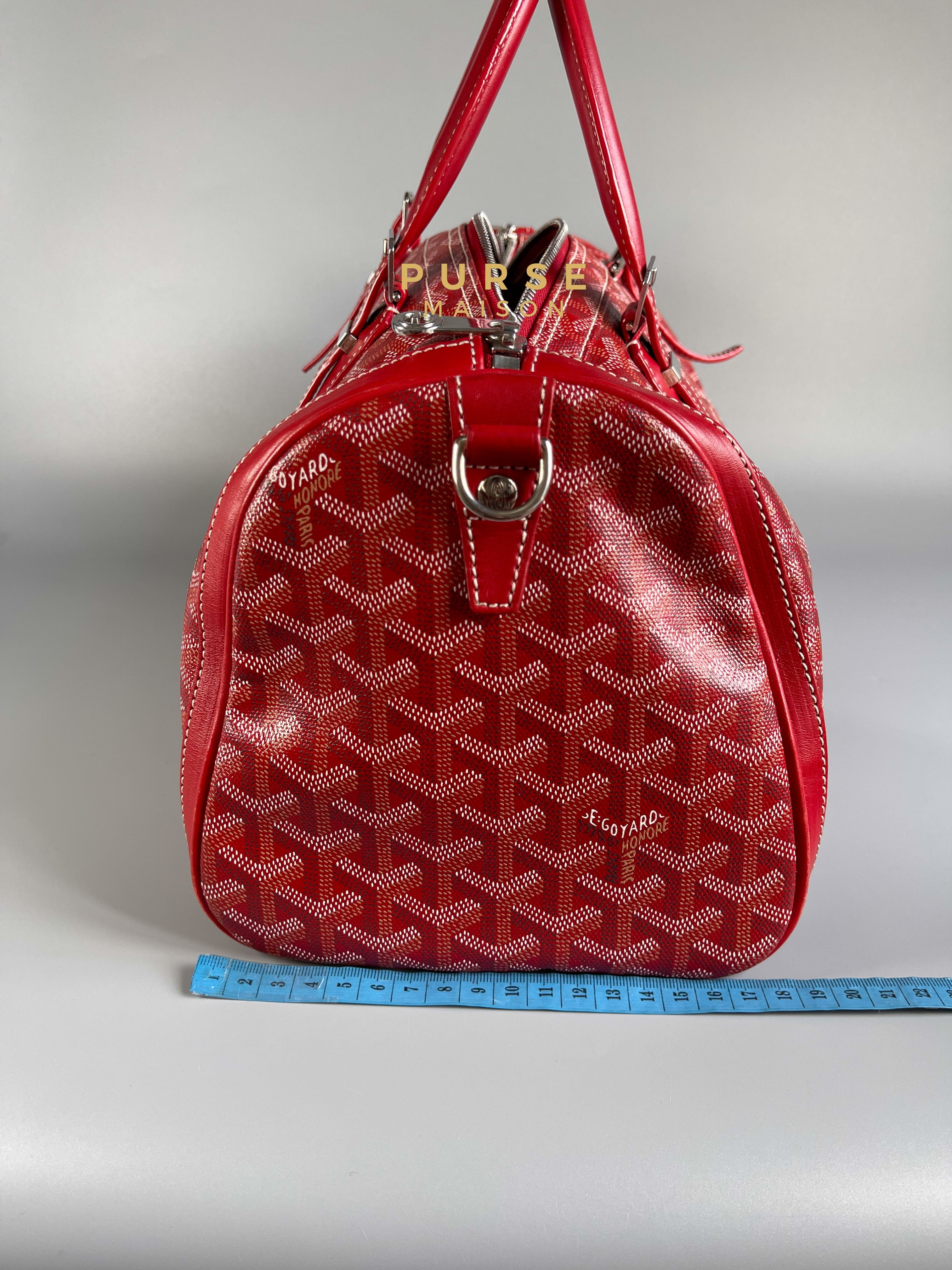 Goyard Croisiere 35 Coated Canvas Rouge | Purse Maison Luxury Bags Shop