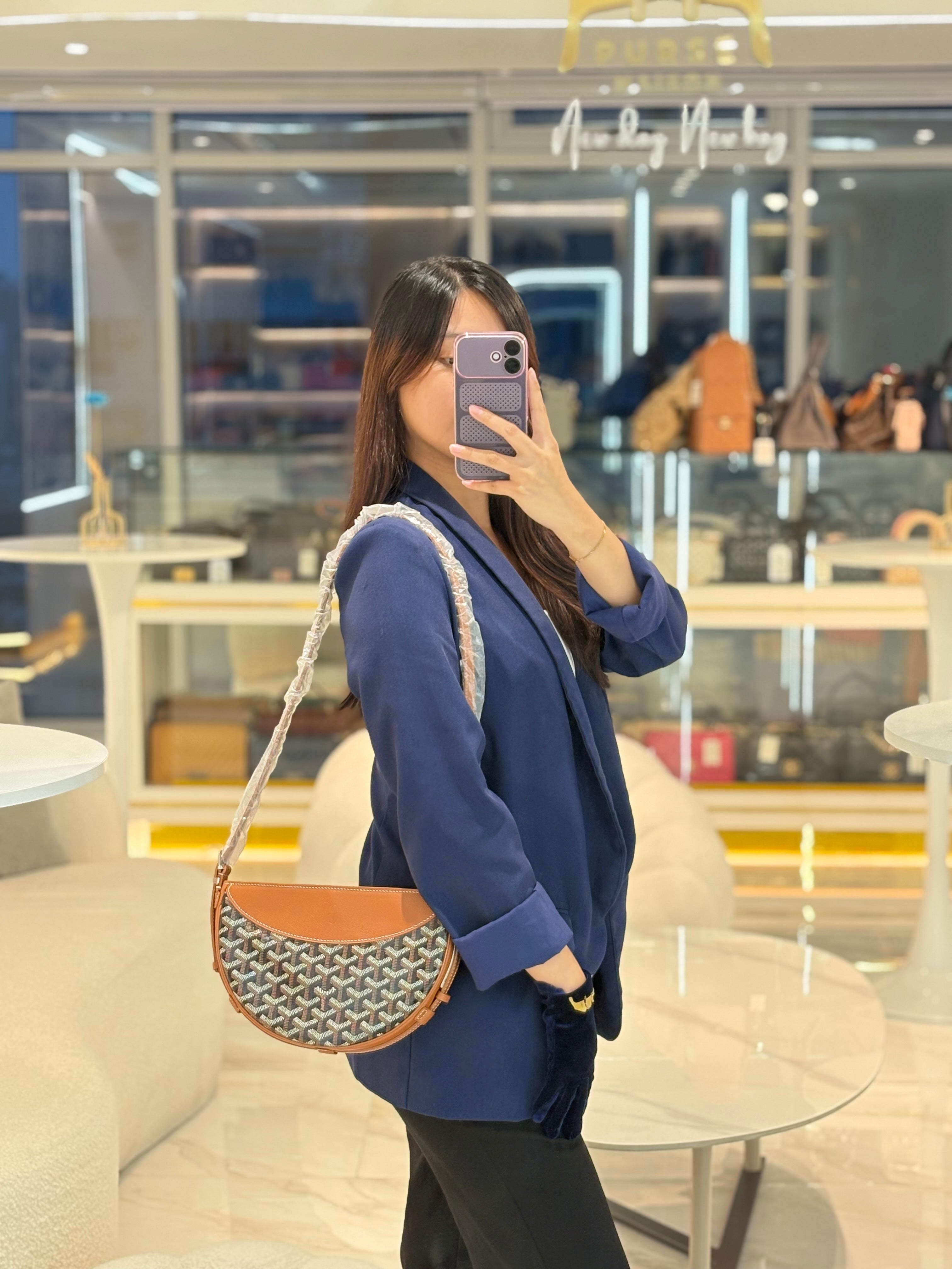 Goyard Hirondelle in Tan Goyardine Canvas Shoulder Bag | Purse Maison Luxury Bags Shop
