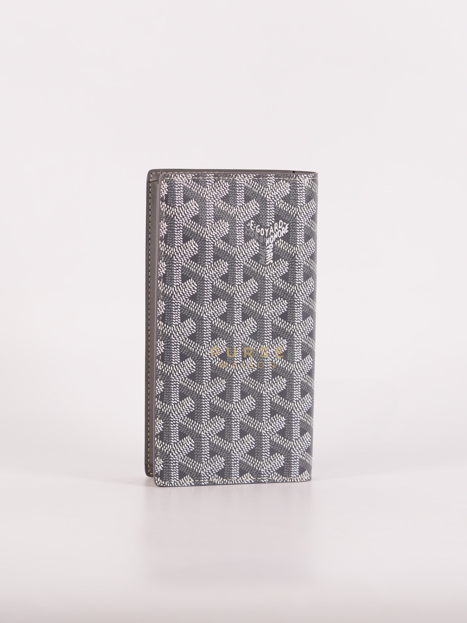 Lambert Long Wallet in Gray Goyardine Canvas | Purse Maison Luxury Bags Shop
