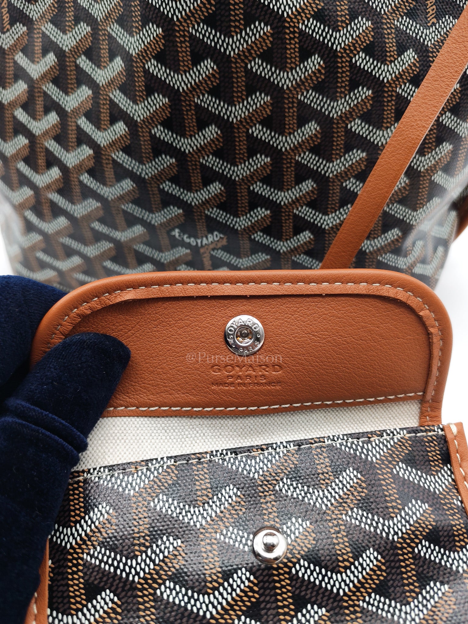 Goyard Mini Anjou in Tan Goyardine Canvas | Purse Maison Luxury Bags Shop