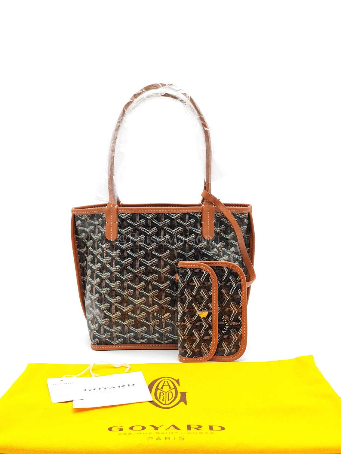 Goyard Mini Anjou in Tan Goyardine Canvas | Purse Maison Luxury Bags Shop