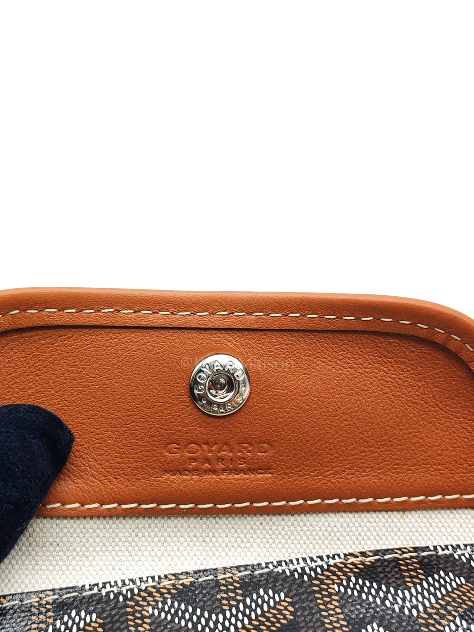 Mini Anjou in Tan with Croc Universel Clip Charm in Goyardine Canvas Tote | Purse Maison Luxury Bags Shop