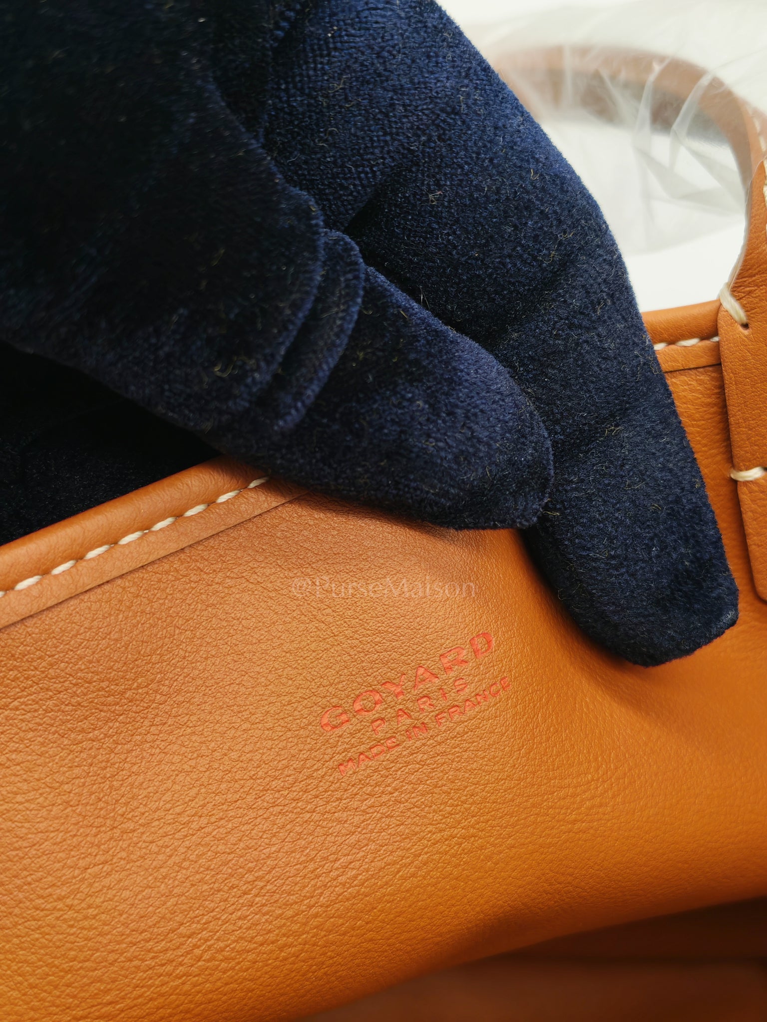 Mini Anjou in Tan with Croc Universel Clip Charm in Goyardine Canvas Tote | Purse Maison Luxury Bags Shop