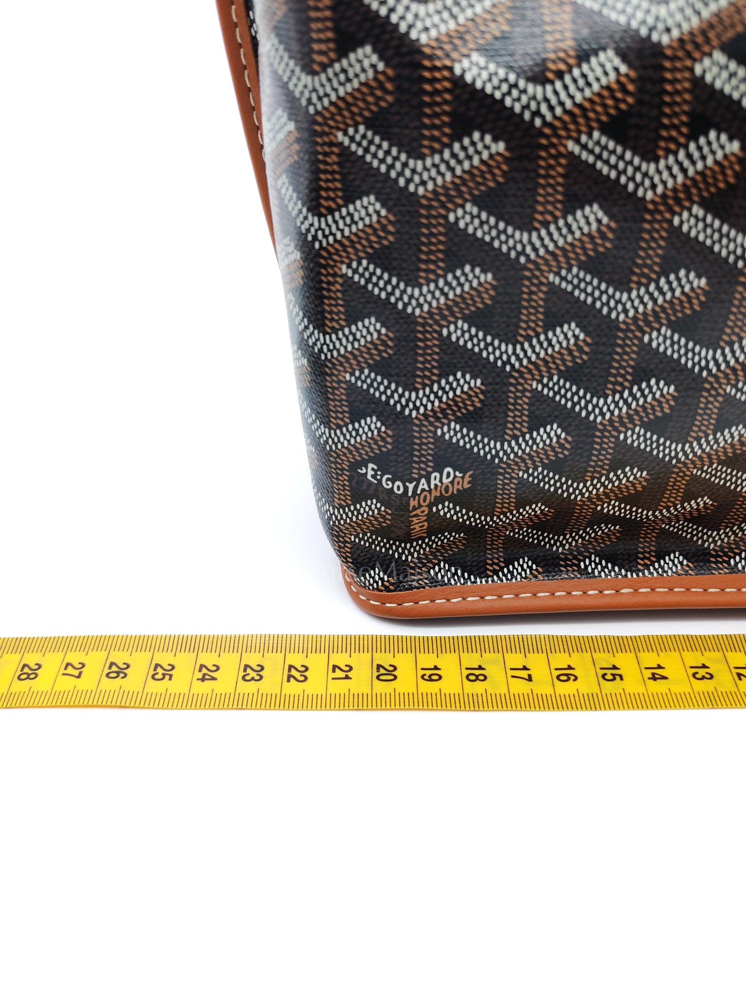 Mini Anjou in Tan with Croc Universel Clip Charm in Goyardine Canvas Tote | Purse Maison Luxury Bags Shop