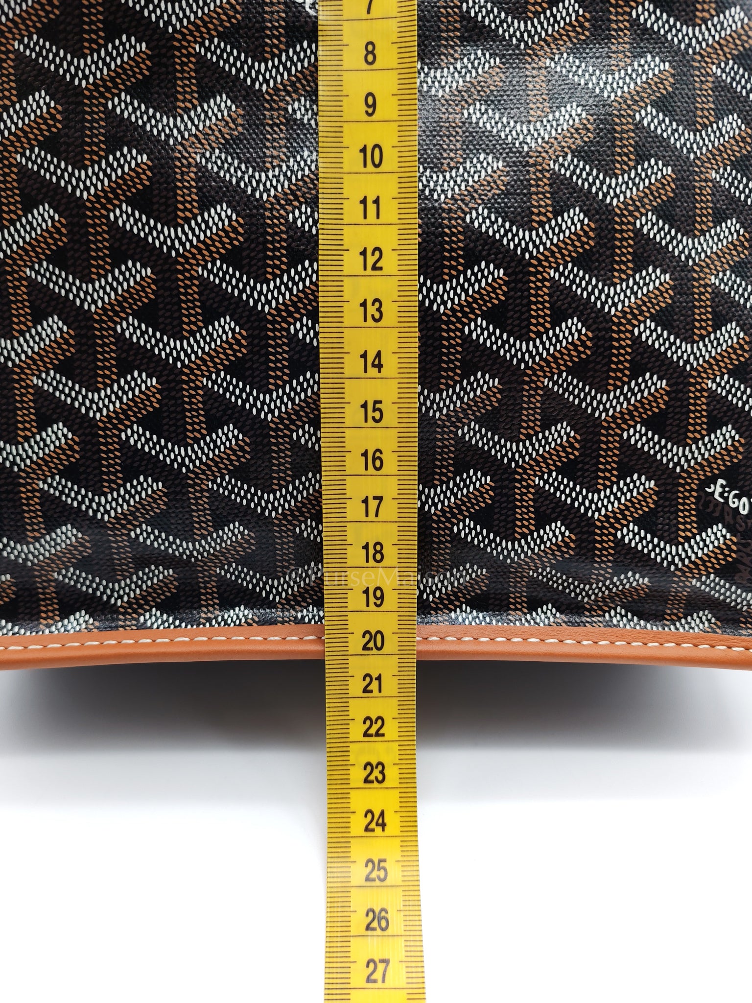 Mini Anjou in Tan with Croc Universel Clip Charm in Goyardine Canvas Tote | Purse Maison Luxury Bags Shop