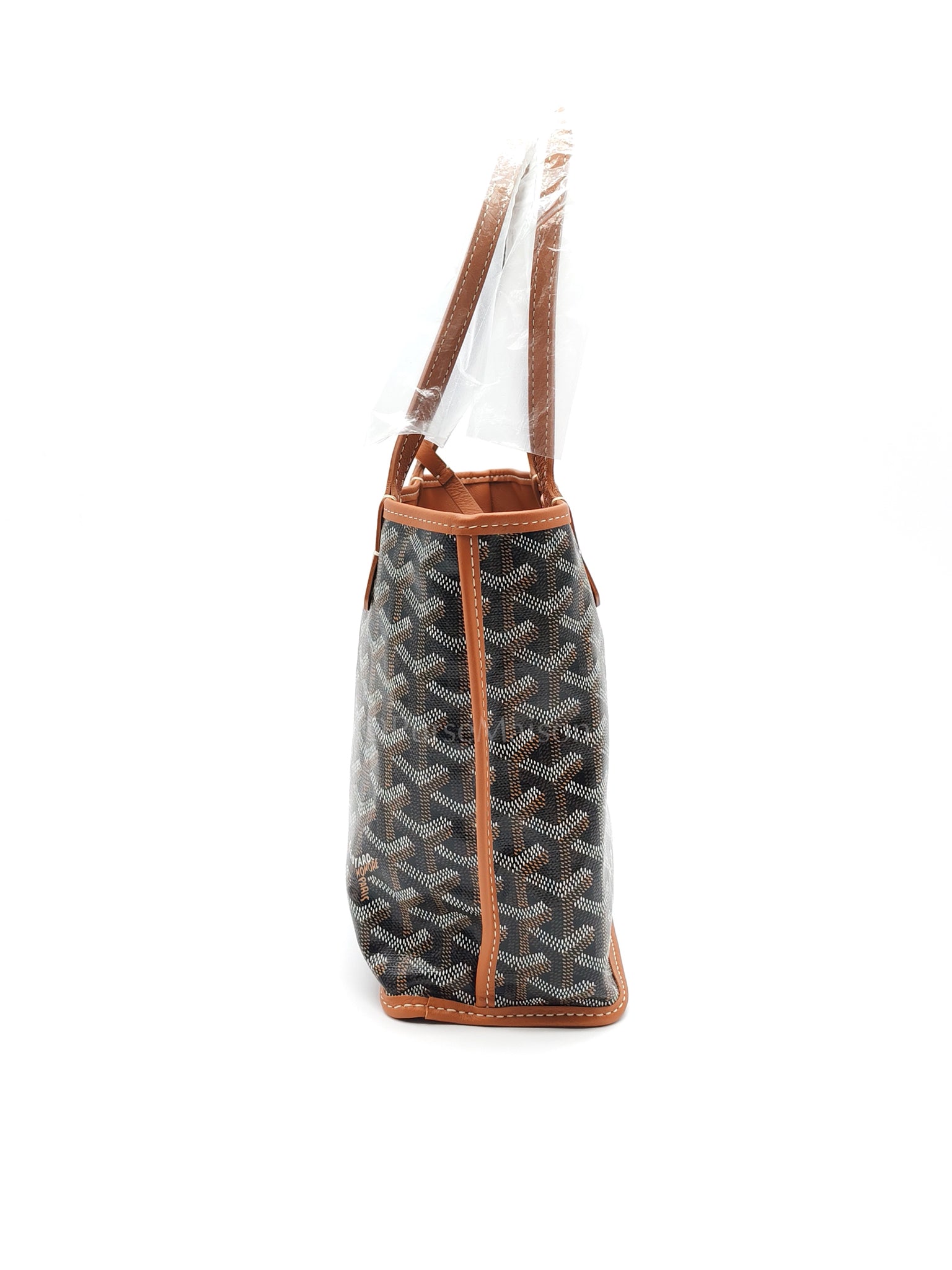 Mini Anjou in Tan with Croc Universel Clip Charm in Goyardine Canvas Tote | Purse Maison Luxury Bags Shop