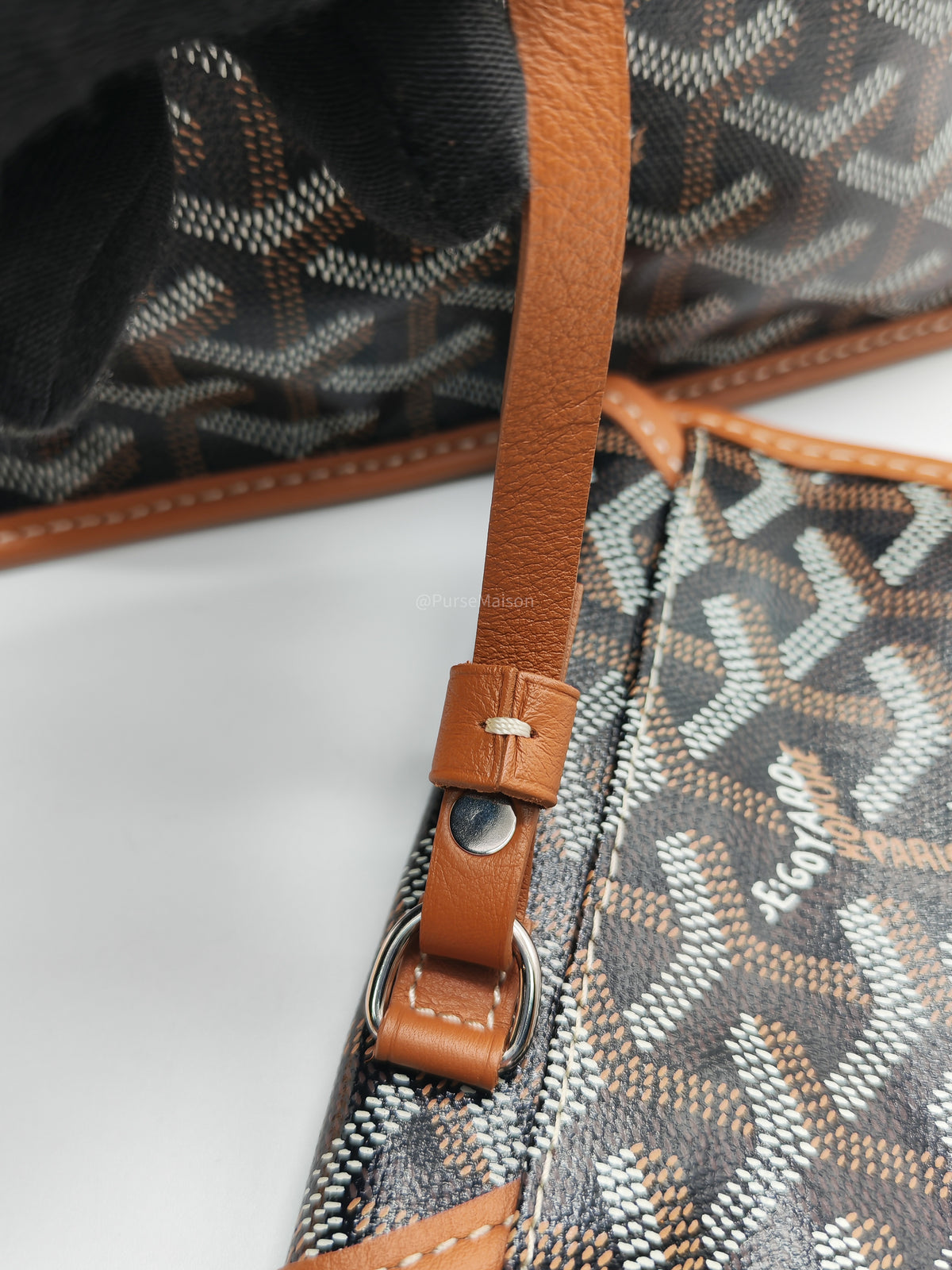 Goyard Mini Anjou Tote Bag in Tan Goyardine Canvas | Purse Maison Luxury Bags Shop