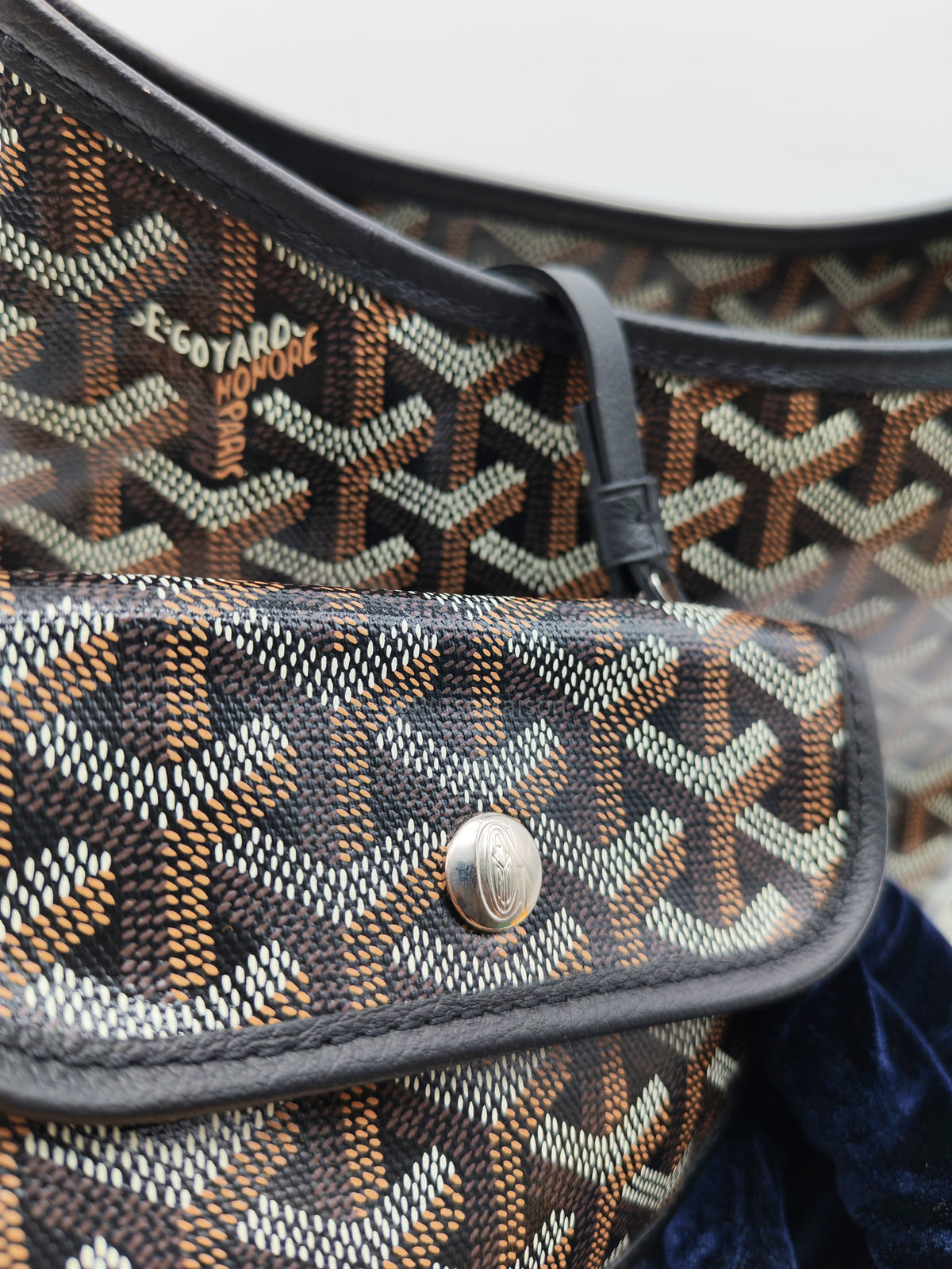 Goyard Mini Boheme Hobo Bag in Black Goyadine Canvas | Purse Maison Luxury Bags Shop