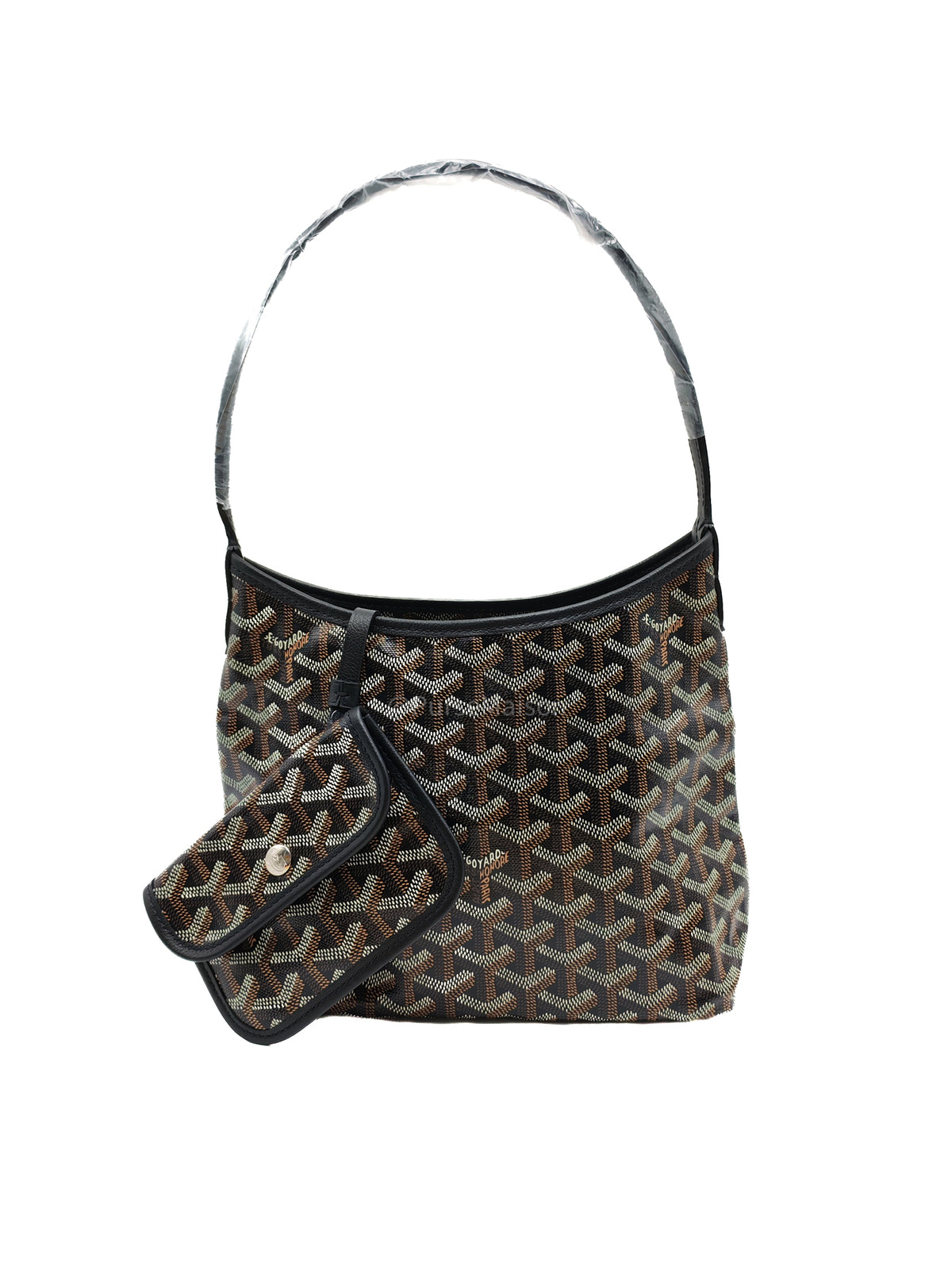 Goyard Mini Boheme Hobo Bag in Black Goyadine Canvas | Purse Maison Luxury Bags Shop