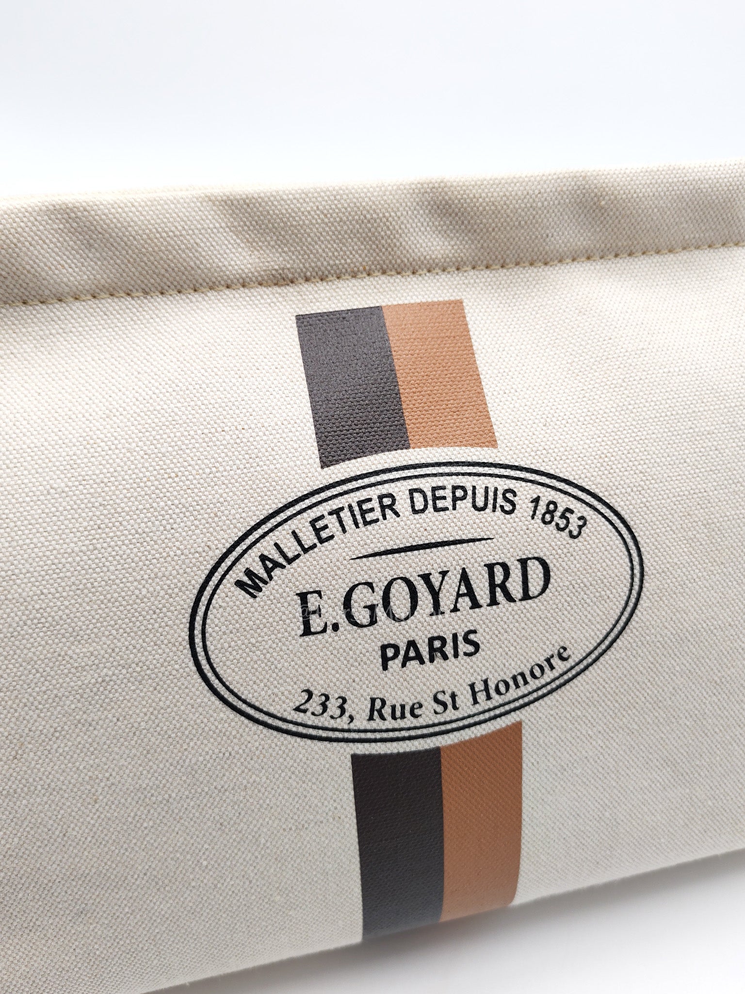 Goyard Necessaire Organizer Pouch in Nuetral Canvas | Purse Maison Luxury Bags Shop