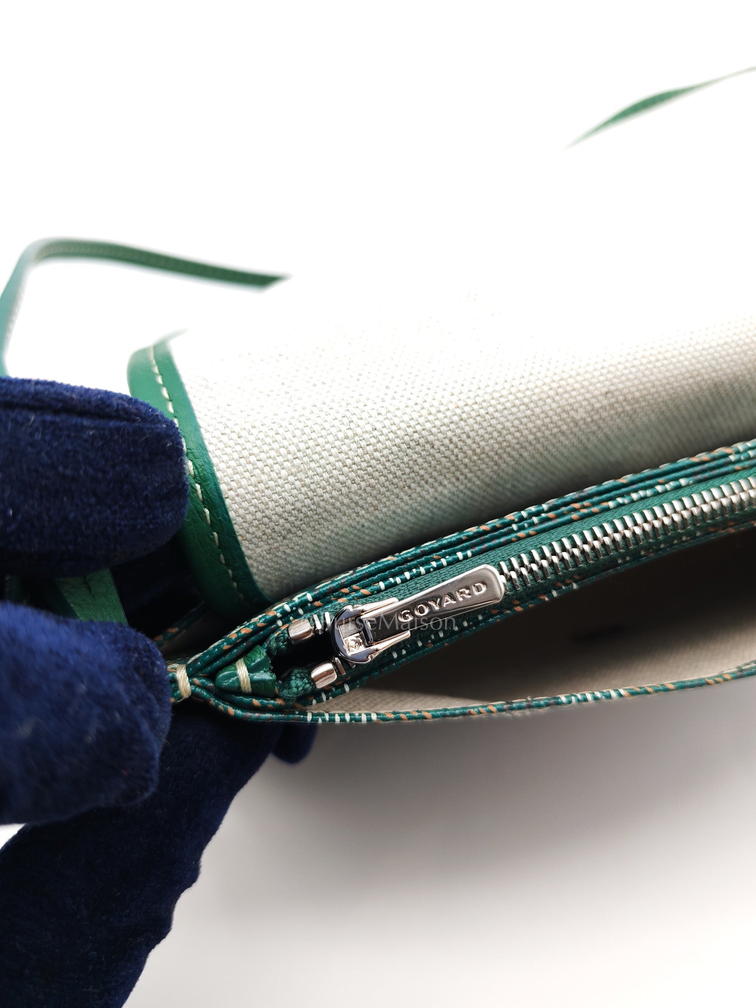 Goyard Plumet Crossbody Bag in Green Goyardine Canvas | Purse Maison Luxury Bags Shop