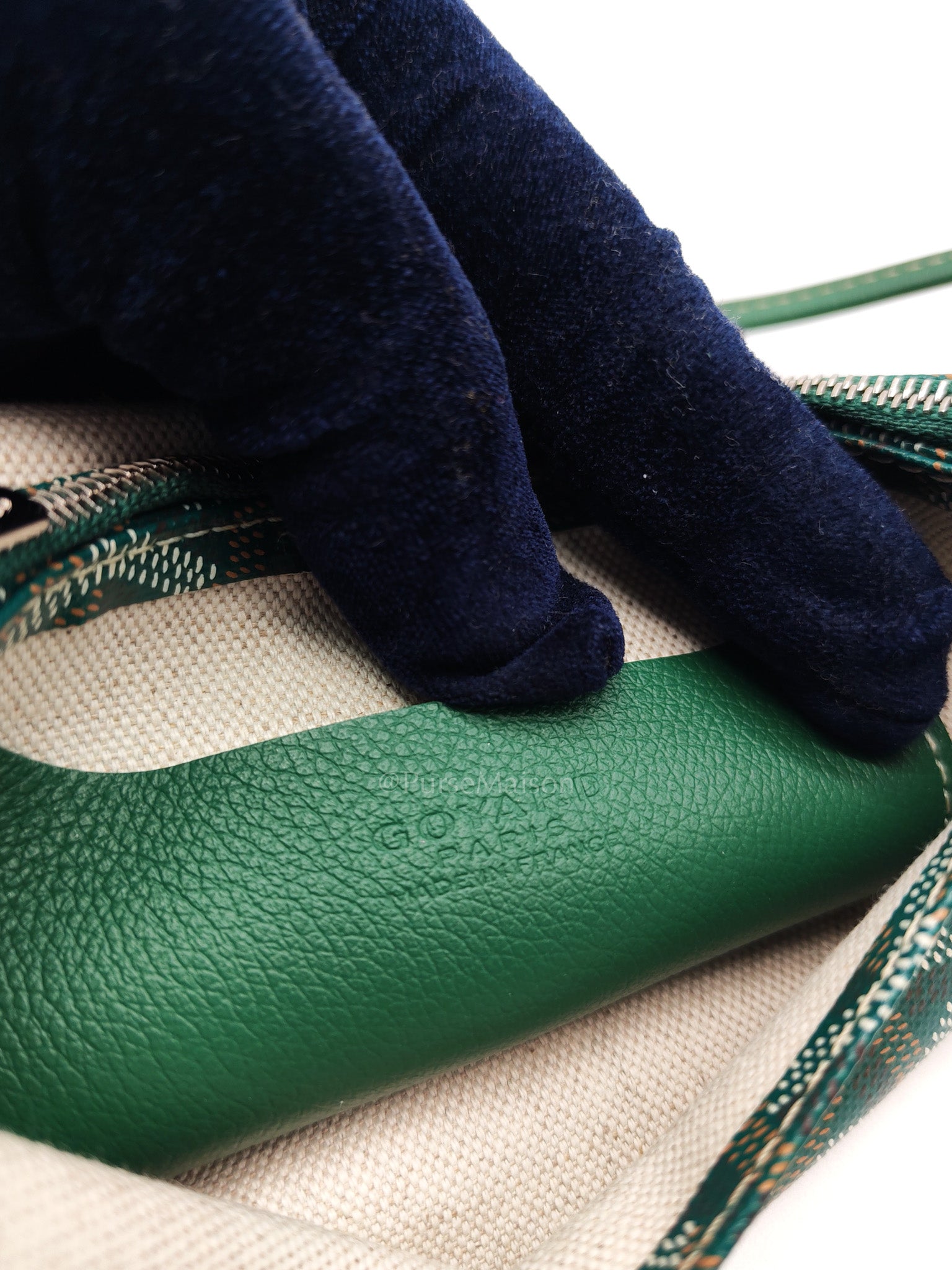 Goyard Plumet Crossbody Bag in Green Goyardine Canvas | Purse Maison Luxury Bags Shop