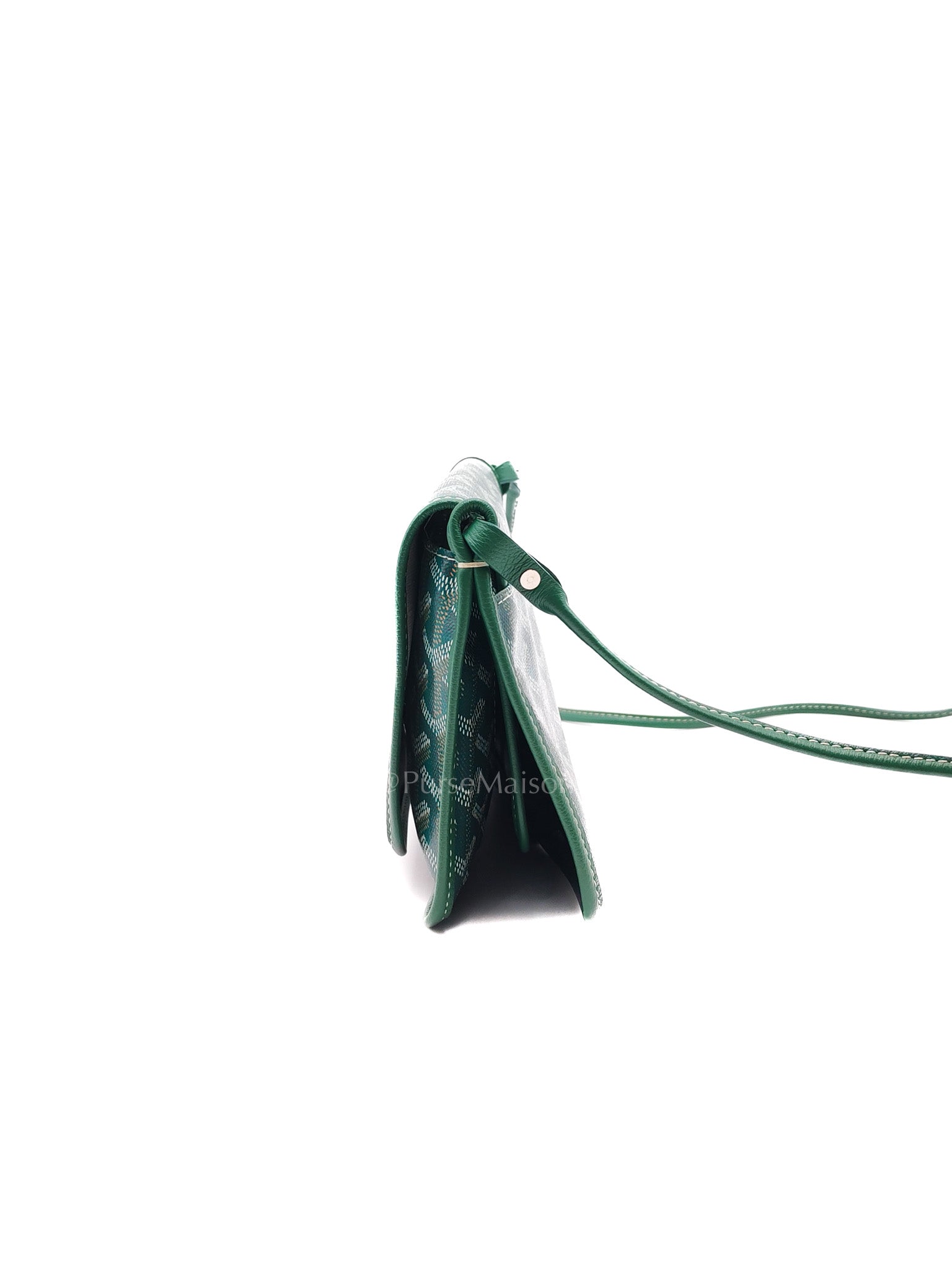 Goyard Plumet Crossbody Bag in Green Goyardine Canvas | Purse Maison Luxury Bags Shop