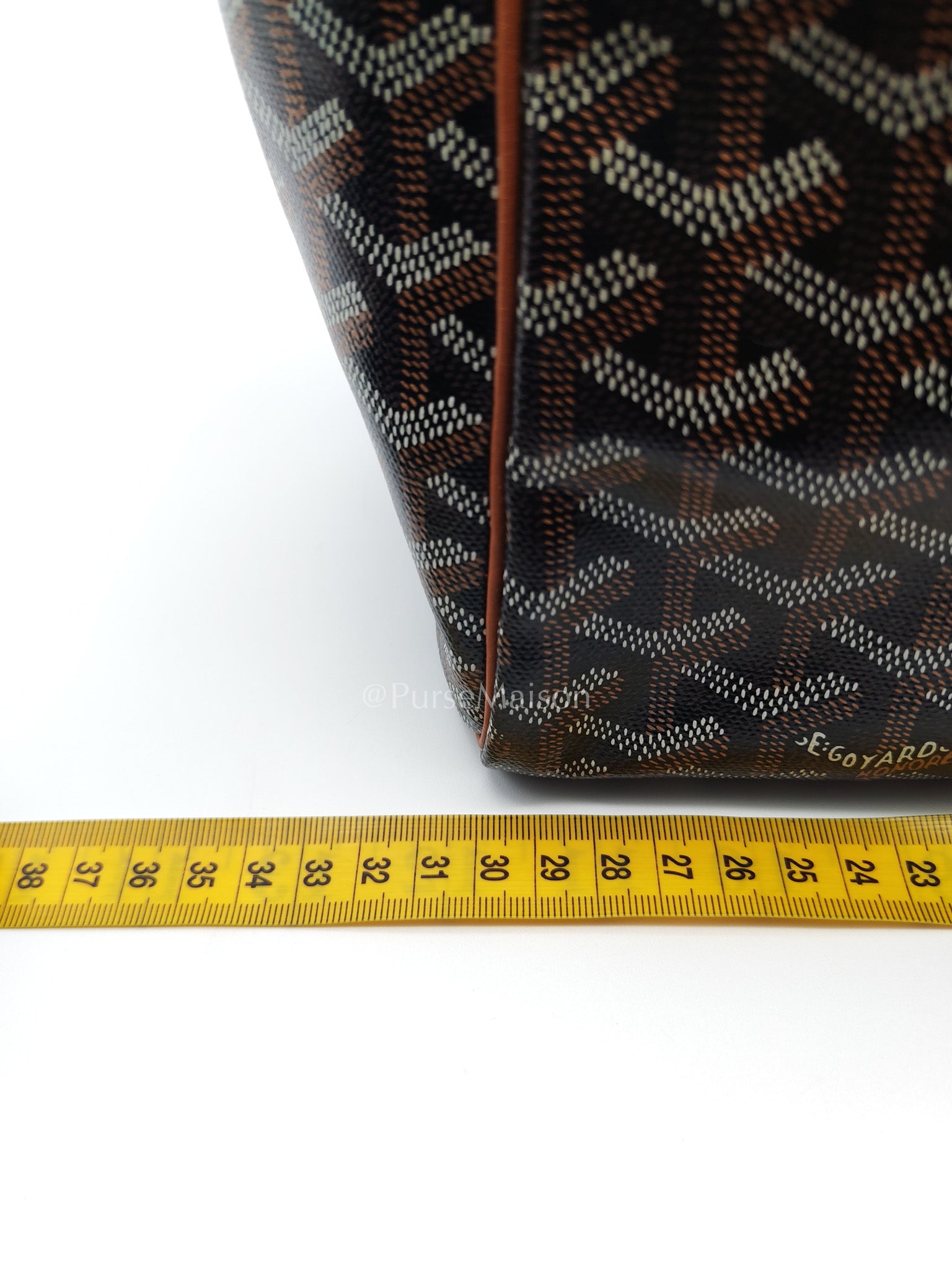 Goyard Rouette Bag in Black/Tan Goyardine Canvas and Chevroches Calfskin Leather | Purse Maison Luxury Bags Shop