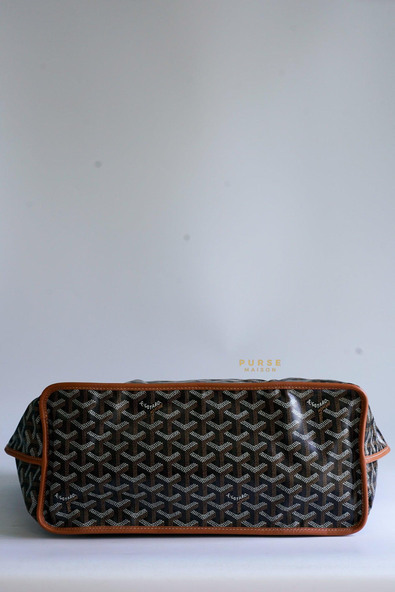 Goyard Hardy PM Tote Bag Noir Et Naturel (Black/Tan), Luxury, Bags