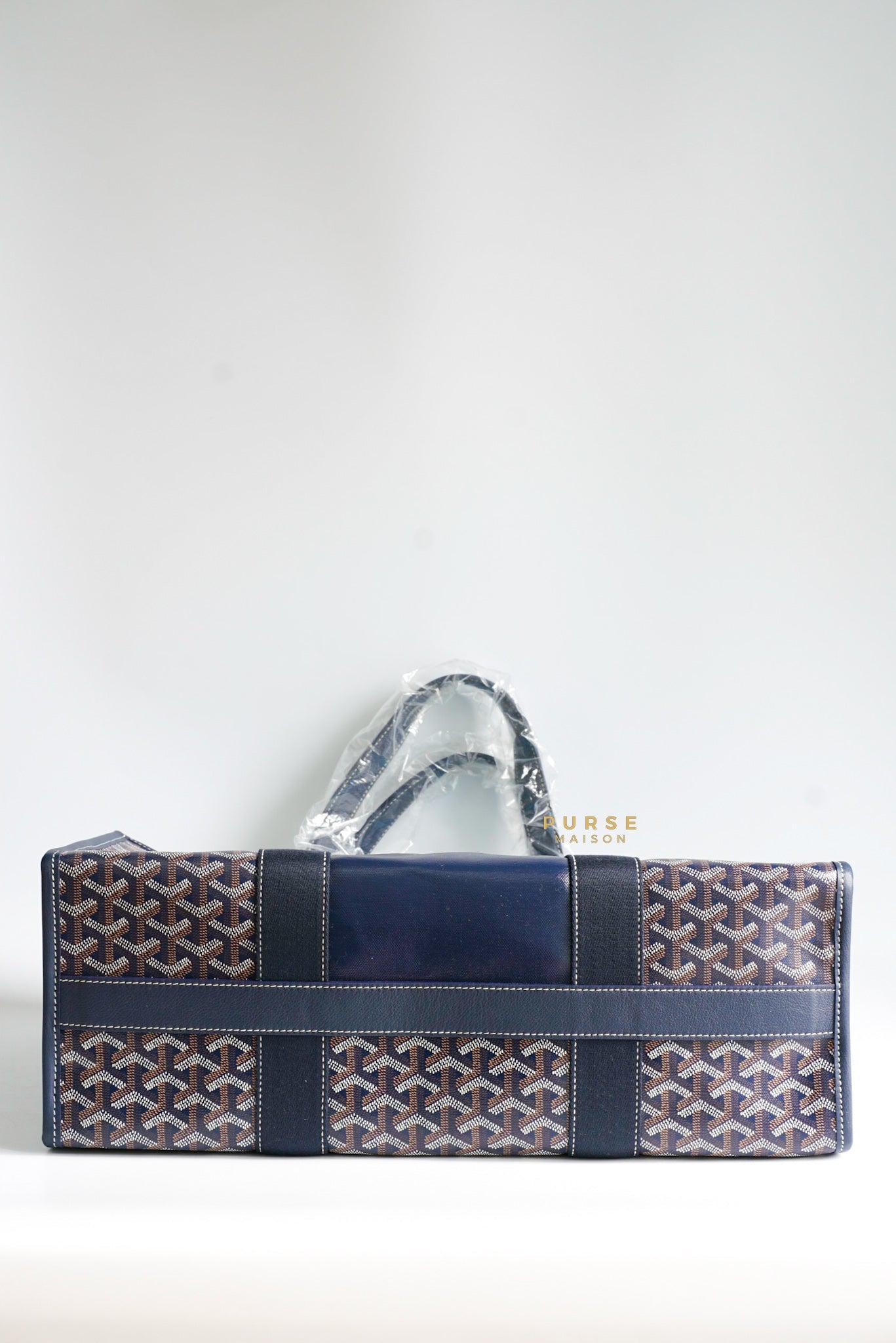 Goyard Villette MM Tote Bag Bleu Marine, Luxury, Bags & Wallets on Carousell