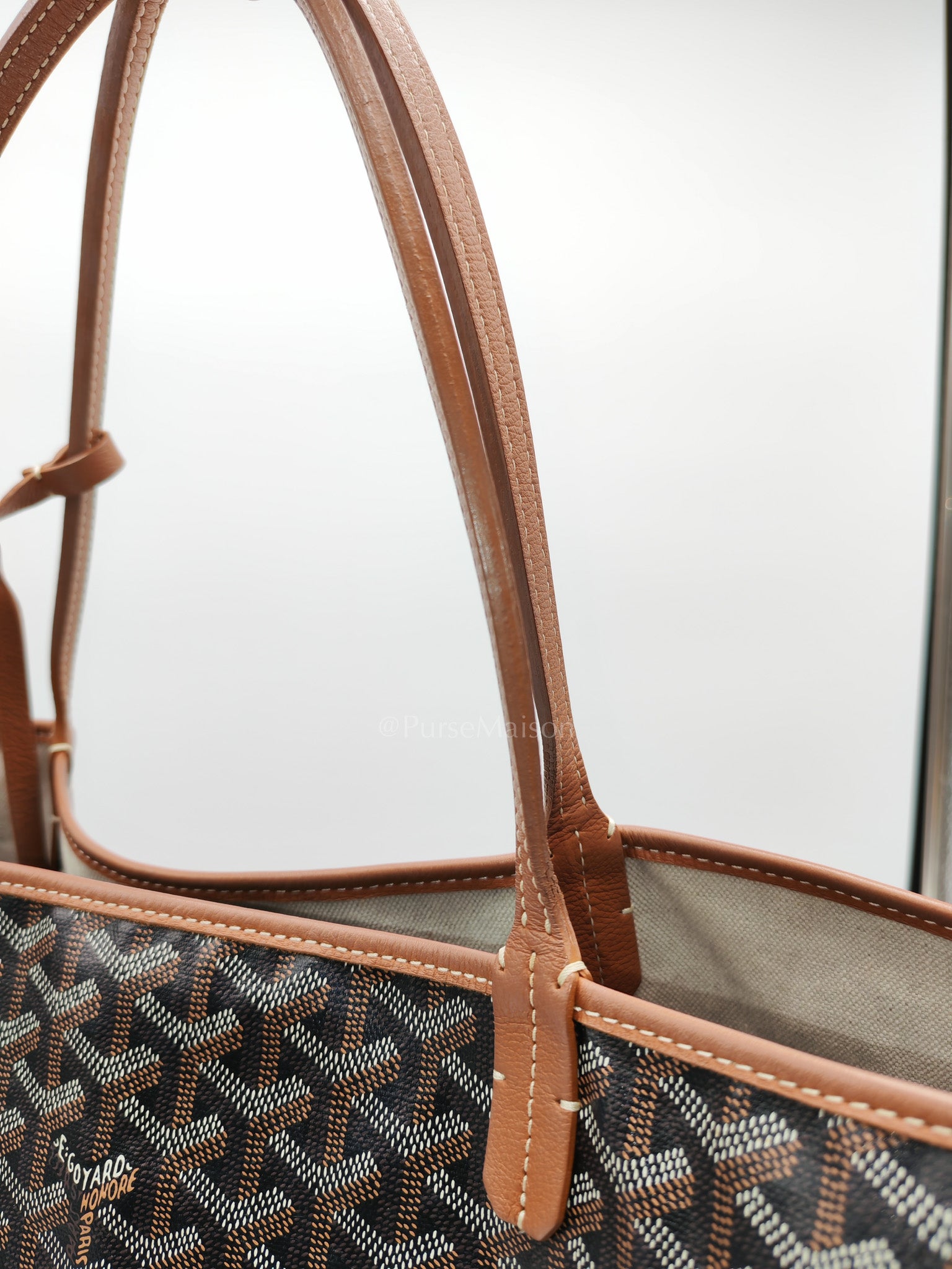 Goyard Saint Louis GM Tan in Goyardine Canvas Tote Bag | Purse Maison Luxury Bags Shop