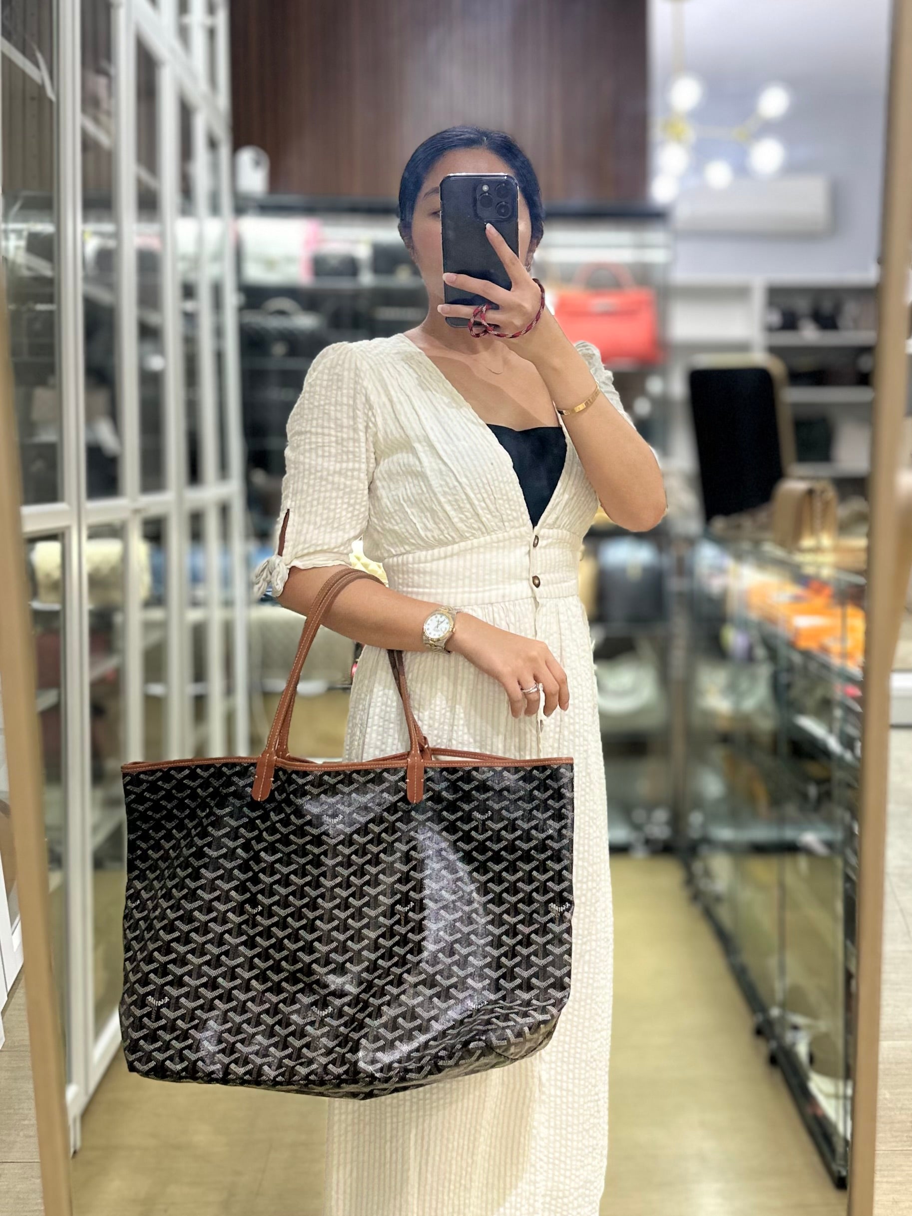 Goyard Saint Louis GM Tan in Goyardine Canvas Tote Bag | Purse Maison Luxury Bags Shop