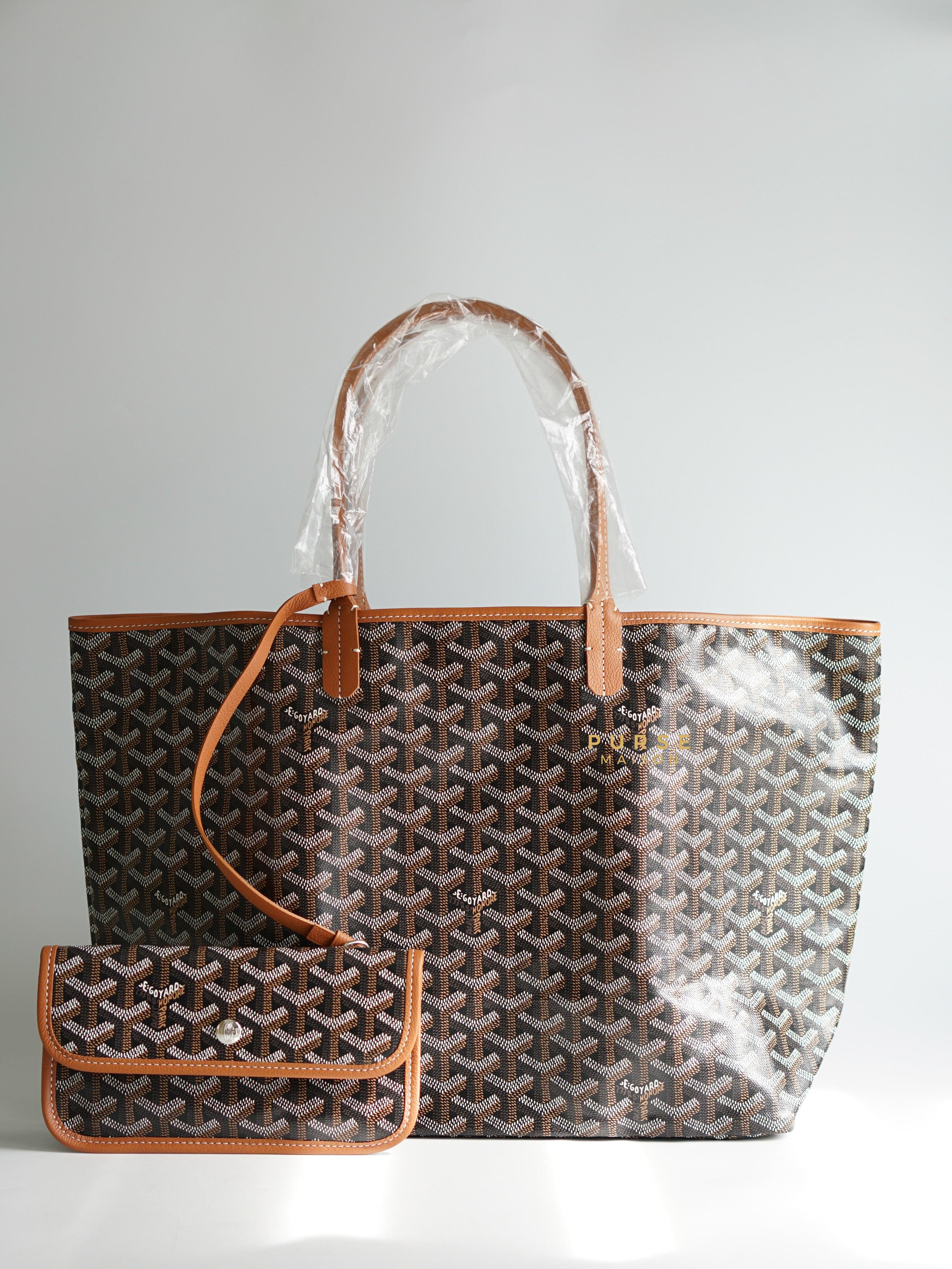 Goyard Saint Louis PM Black/Tan Tote Bag | Purse Maison Luxury Bags Shop